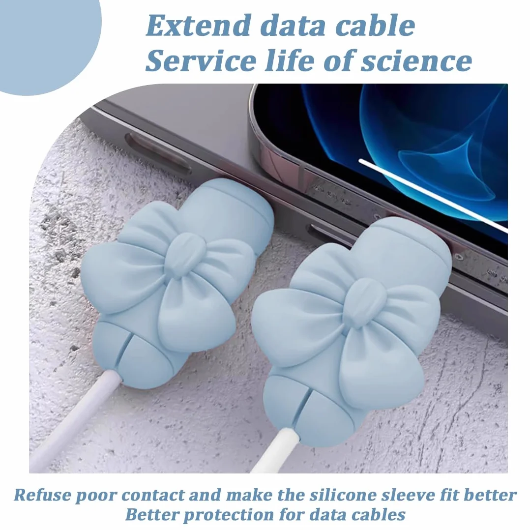 Salvacavi per Caricabatterie, 2 Paia Cable Protector,Copertura Protettiva per Cavi, Salvacavo per Caricabatterie