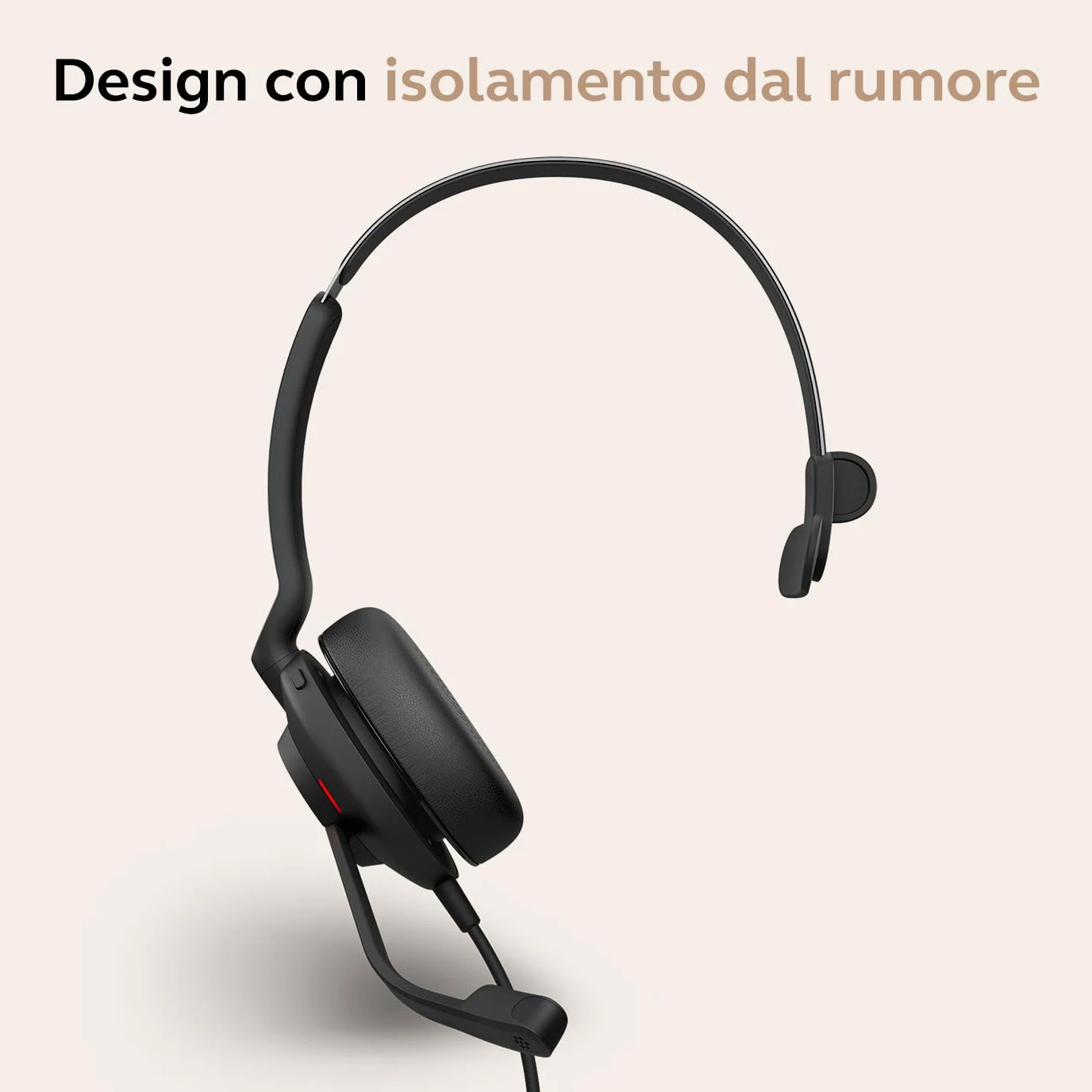 Jabra Evolve2 30 SE – USB-A/USB-C – Mono auricolare con filo certificato per Microsoft Teams