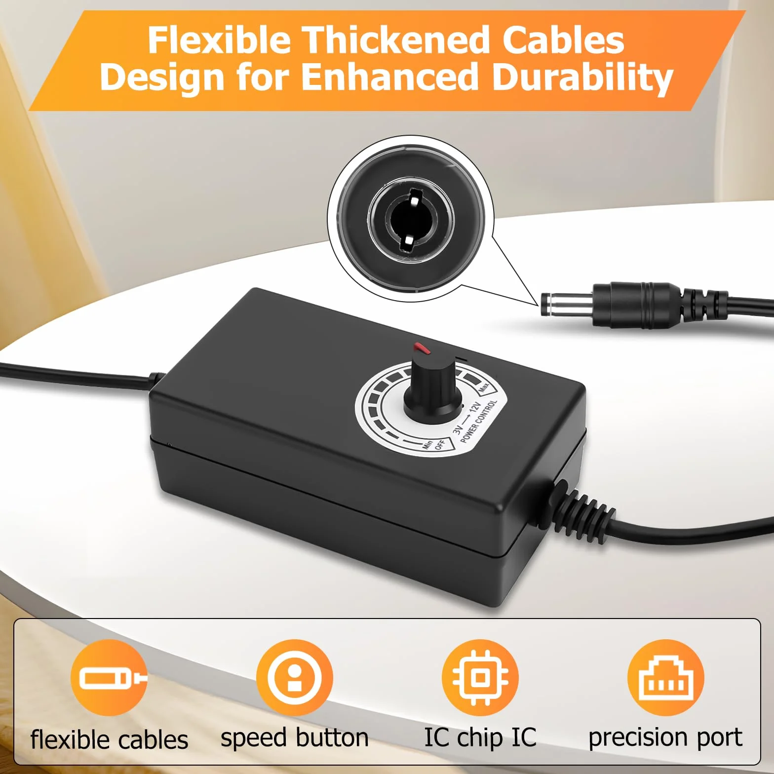 RUIZHI 2Pin PWM Controller per ventola e alimentatore 12V, da 100–240V AC a 3–12 V DC, modulo di controllo della velocità del ventilatore PWM