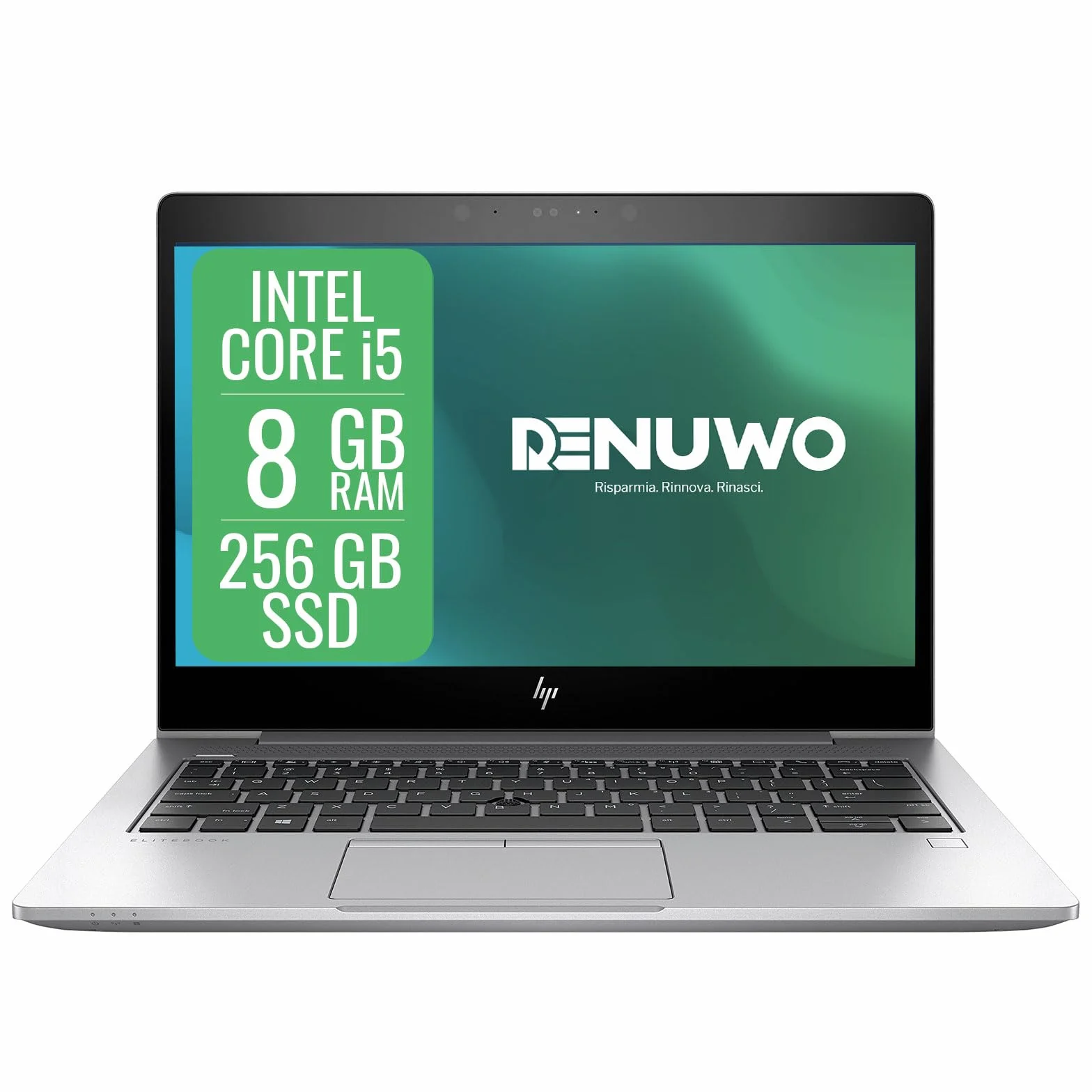 HP Elitebook Laptop Computer Business, Pc Portatile Notebook Intel i5 8th, Ram 8 Gb, SSD 256 Gb, Display da 13.3", Wifi, Windows 11 Pro + Libre Office (Ricondizionato)