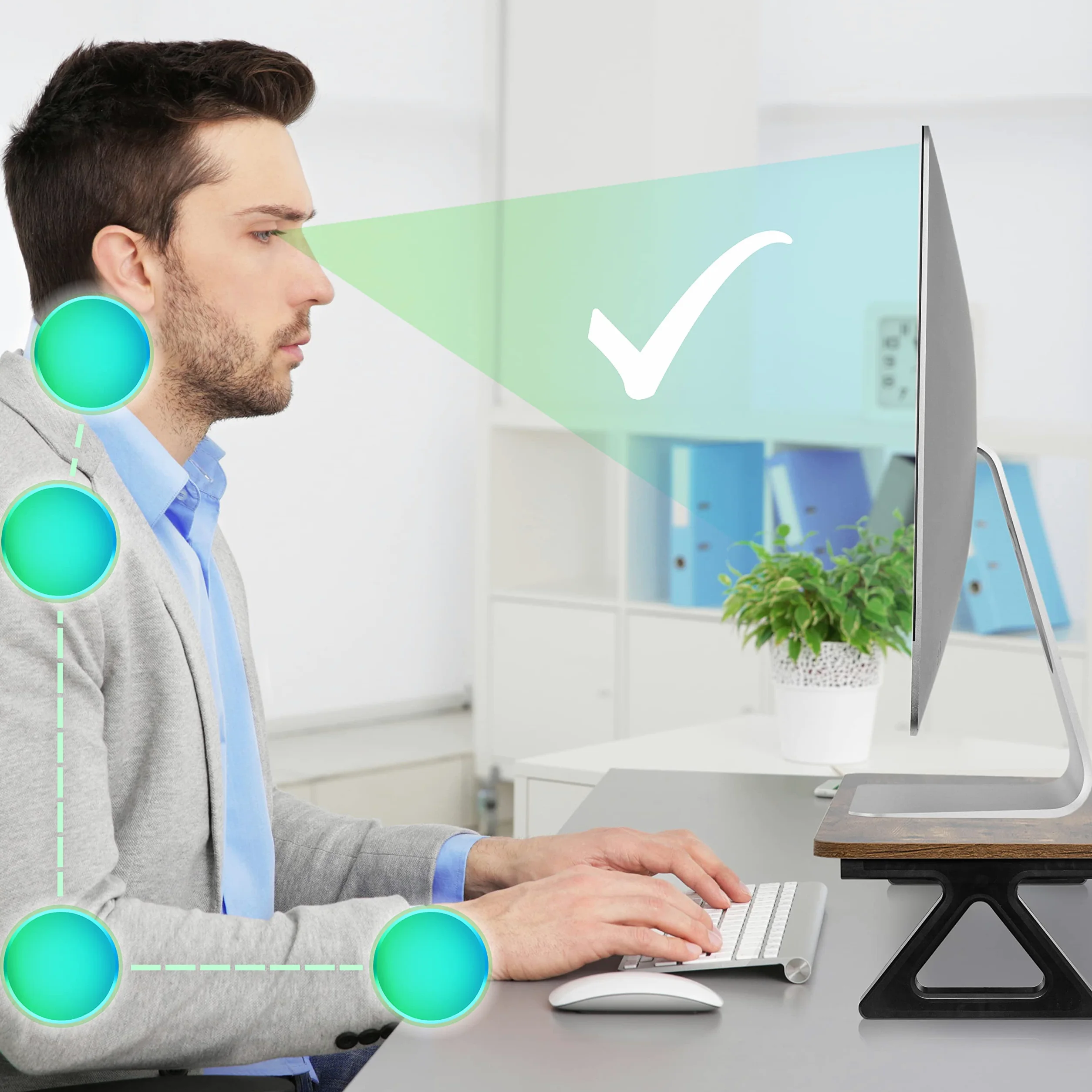Duronic DM06-2 AO Supporto per Monitor e Laptop, 81x30 cm, Rialzo Ergonomico da Scrivania per 1 o 2 PC, Altezza 15 cm, Portata 10 kg, Quercia antica, Mensola Salvaspazio per Casa e Ufficio