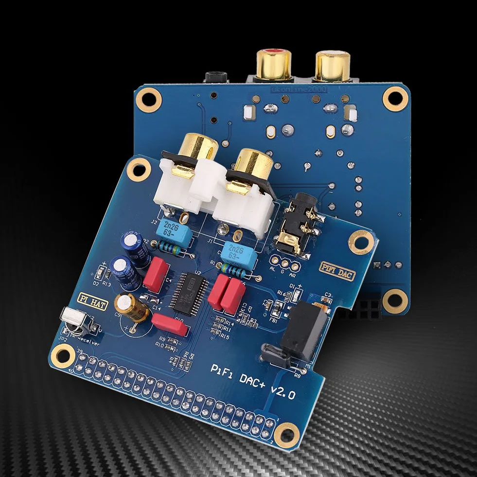 Bewinner I2S Interfaccia Hifi Digi Dac + Hifi Digi Scheda Audio Digitale per B + Modello B/2B/3B/PCM5122 Uscita Dac con Presa Jack da 3,5 Mm Placcata Oro Rcv Doppio Morsetto
