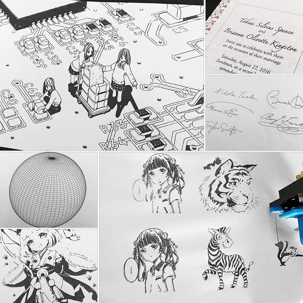 Desktop fai da te montato XY plotter penna disegno robot macchina pittura calligrafia robot kit 100-240 V
