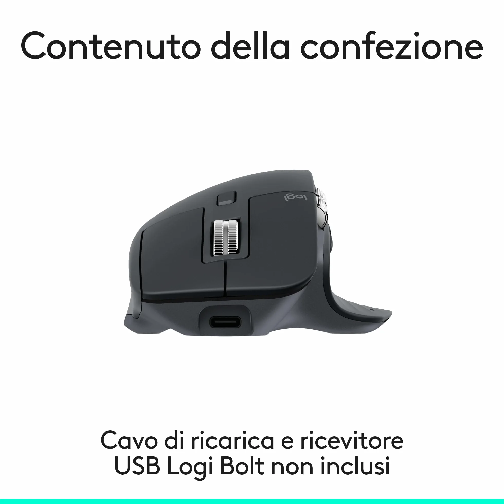 Logitech MX Master 3S - Mouse wireless ad alte prestazioni con scorrimento ultraveloce, Ergo, 8000 DPI, tracciamento su vetro, clic discreti, Bluetooth, Windows, Linux, Chrome - Graphite
