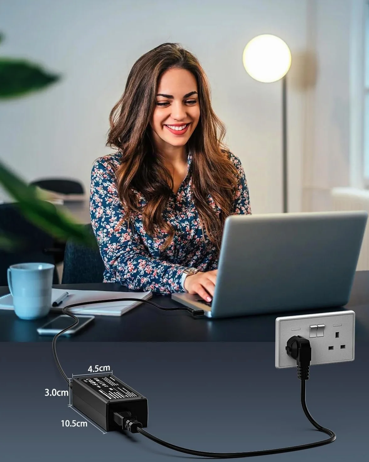 65W Caricatore Portatile Alimentatore per HP Pavilion x360 11 13 14 15, Elitebook 840 850 Probook 430 440 450 Envy 13 15 HP 240 250 255 G6 G7 741727-001 710412-001 Caricabatterie Adattatore