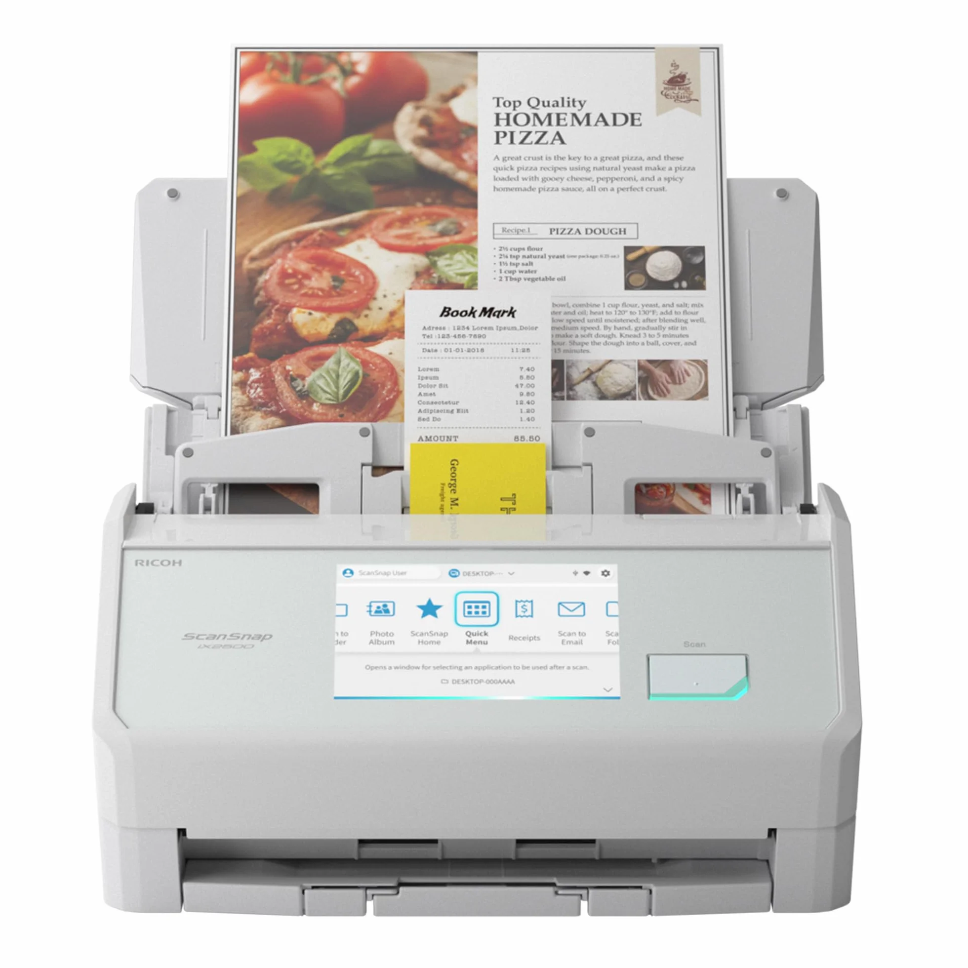 Ricoh Scansnap Ix2500 Dokumentenscanner - 600dpi - 45 S./min - WI-Fi/bluetooth - Wei? (pa03860-B101)