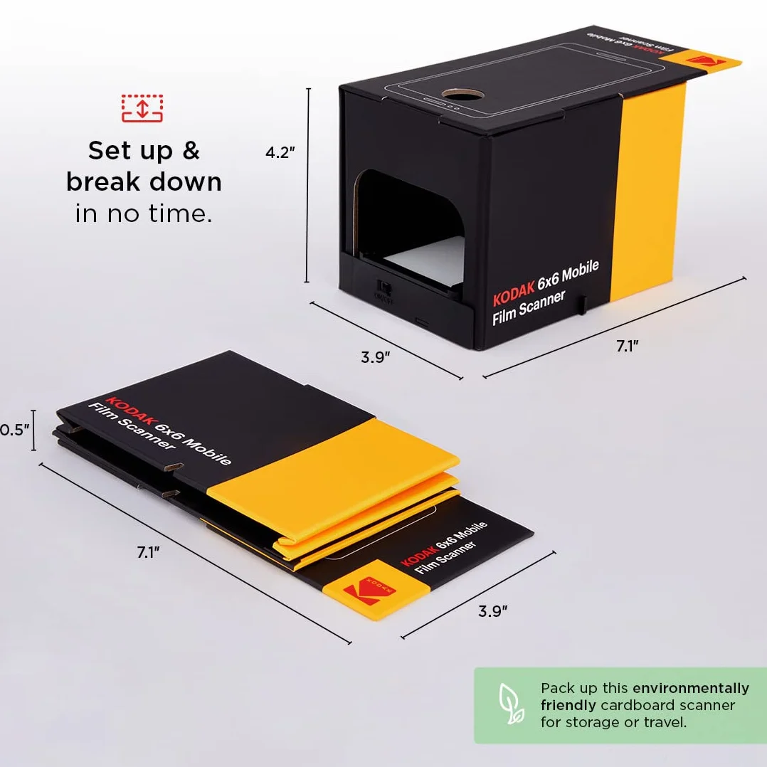 KODAK 6x6 Scanner mobile per pellicole 120/220, conversione diapositive e negativi su smartphone
