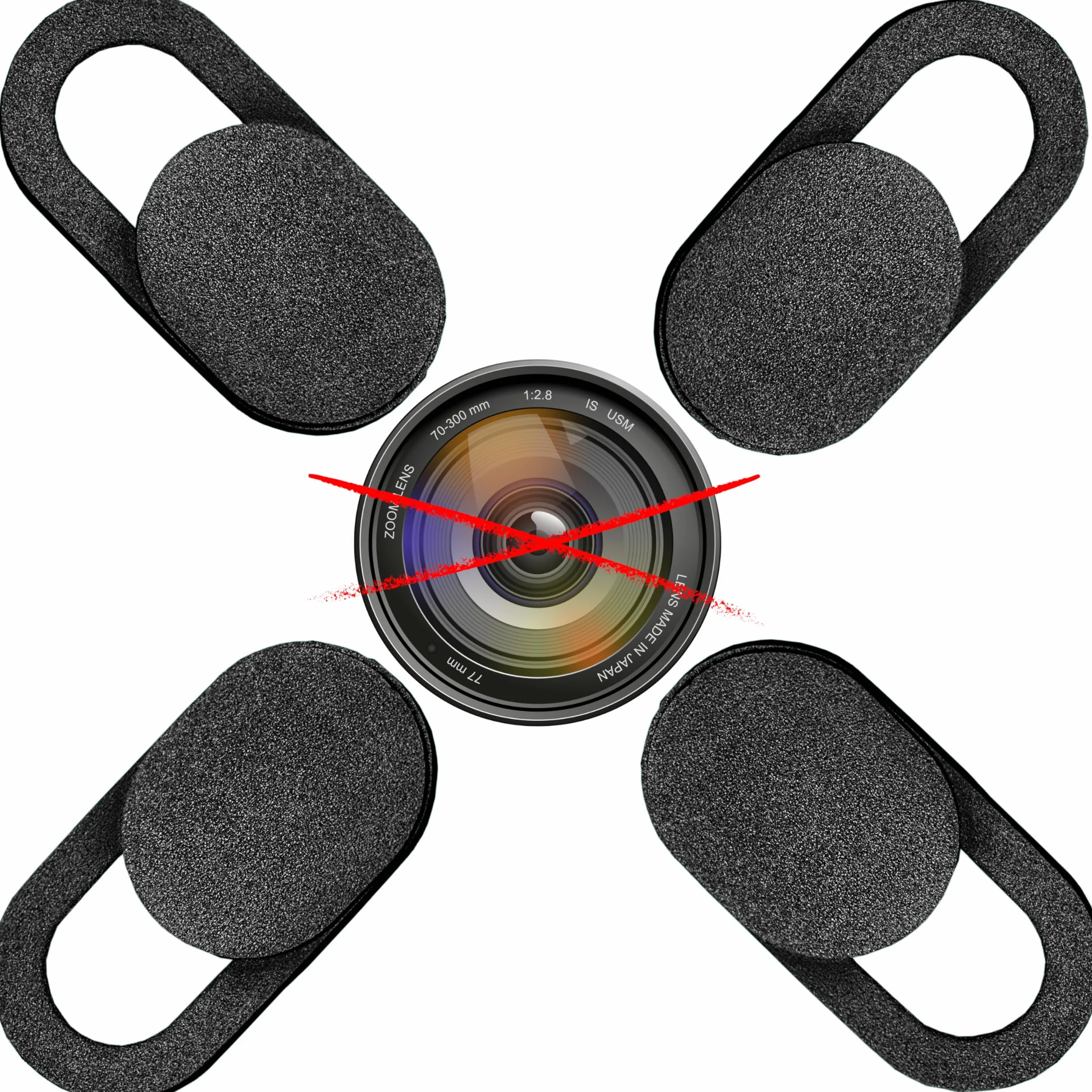 NOITAF Copri webcam 4 pezzi per i tuoi accessori, con webcam cover puoi stare tranquillo di non essere visto mentre usi lo smartphone, ipad o laptop