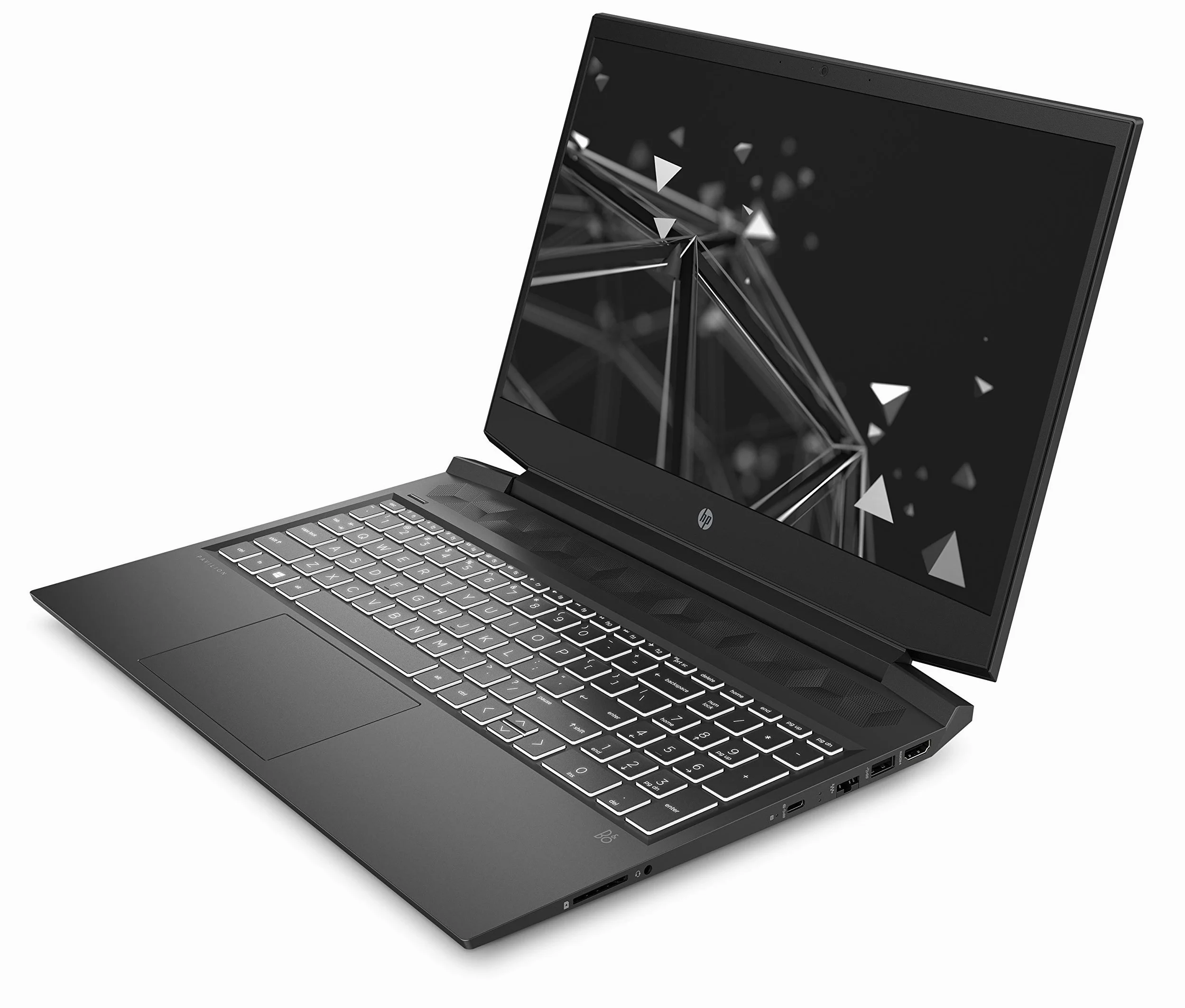 HP - Gaming Pavilion 16-a0002sl Notebook, Intel Core i5-10300H, RAM 16 GB, SSD 256 GB, NVIDIA GeForce GTX 1650Ti 4 GB, FreeDos, Schermo 16.1” FHD IPS, Audio B&O, Webcam, USB-C, USB, HDMI, RJ-45, Nero