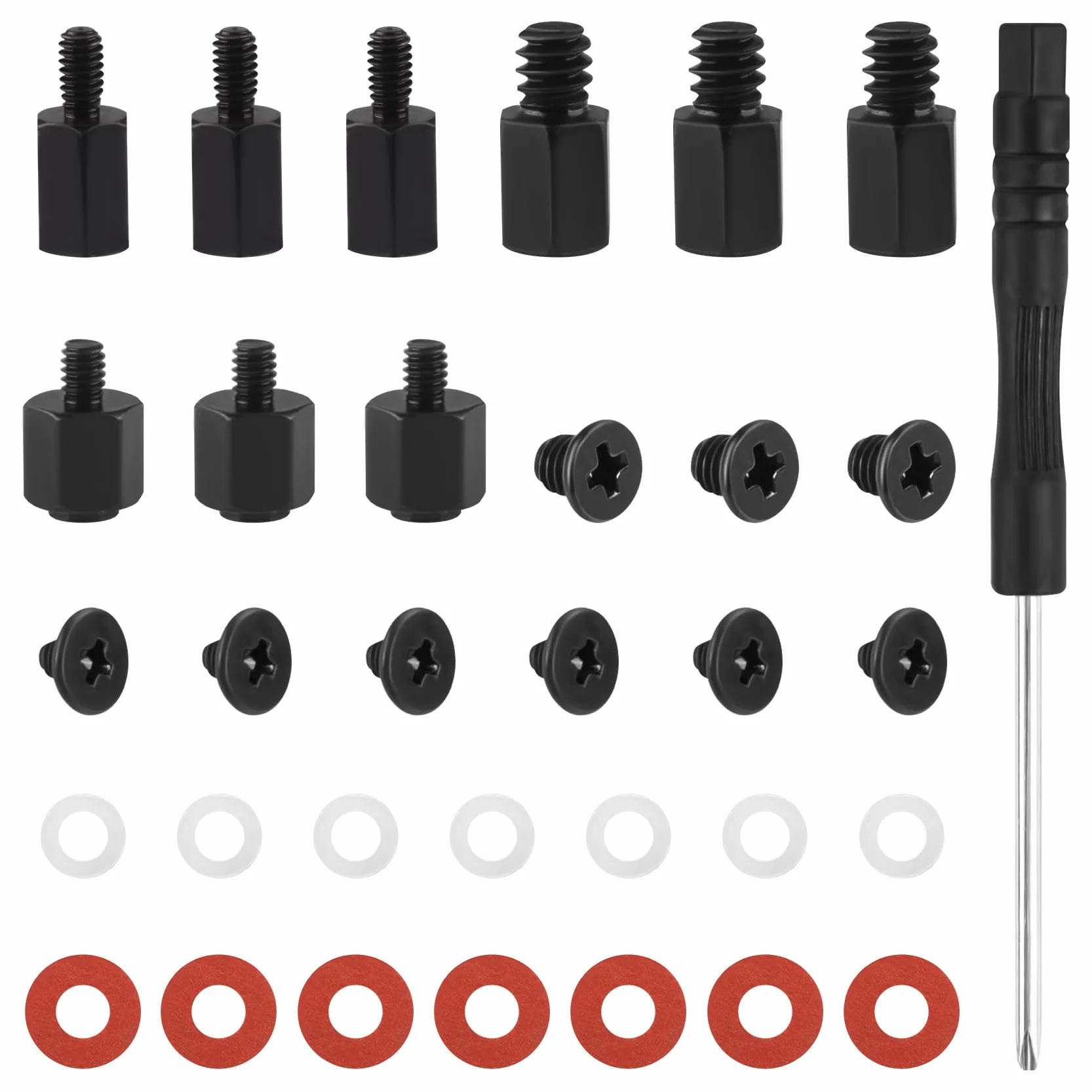 Kit viti per SSD M.2 NGFF 30 pezzi acciaio al carbonio nero per scheda madre ASUS MSI Gigabyte