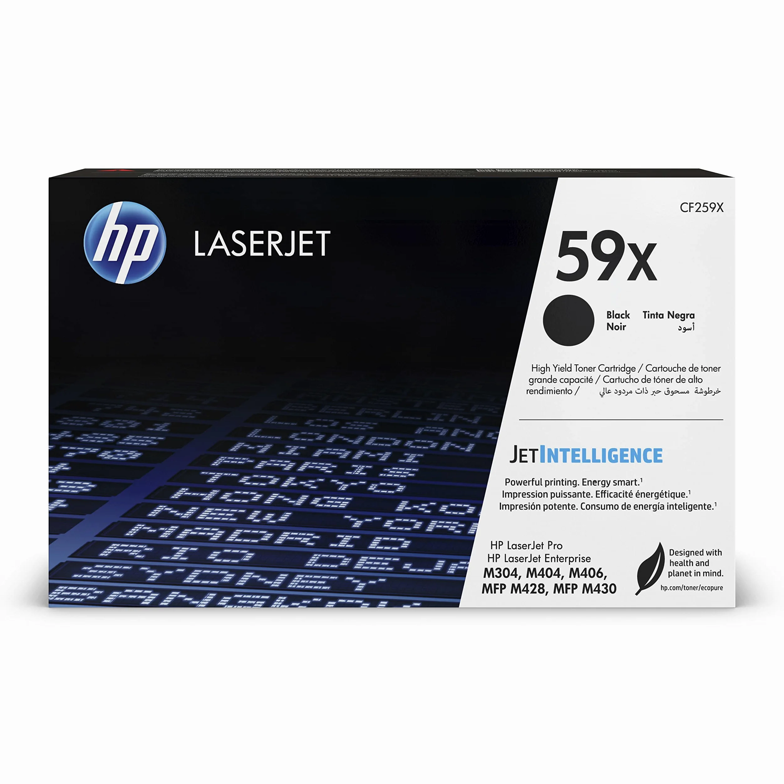 HP 59X CF259X, Cartuccia Toner Originale da 10000 Pagine, Compatibile con le Stampanti LaserJet M304, M404, M406, MFP M428, MFP M430, Nero