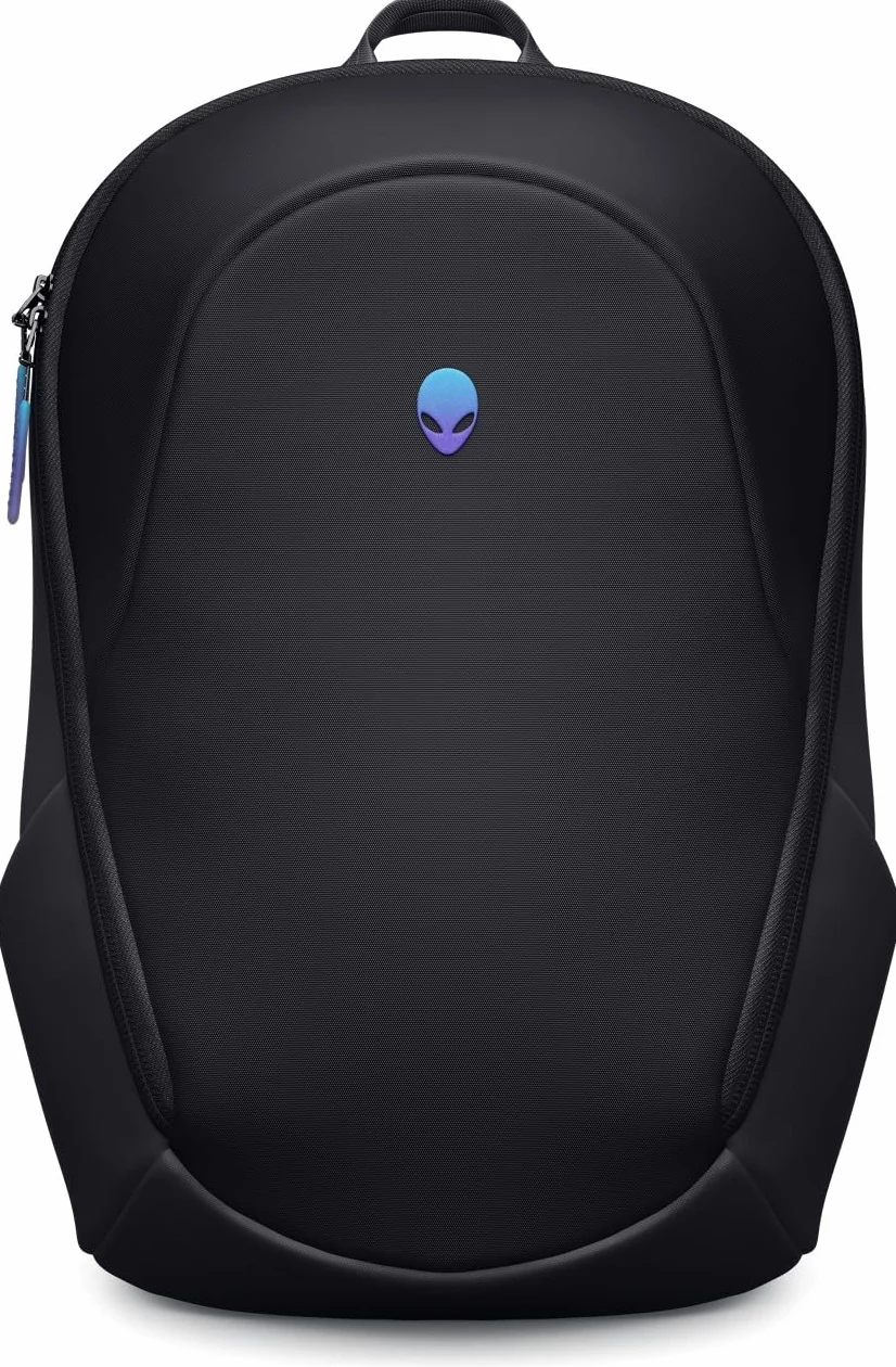 Alienware 18" Zaino gaming per laptop AW7825P, 28L, Resistente agli urti | Rete traspirante, Organizer magnetici, Logo riflettente iridescente, Nero, Pronto a tornei