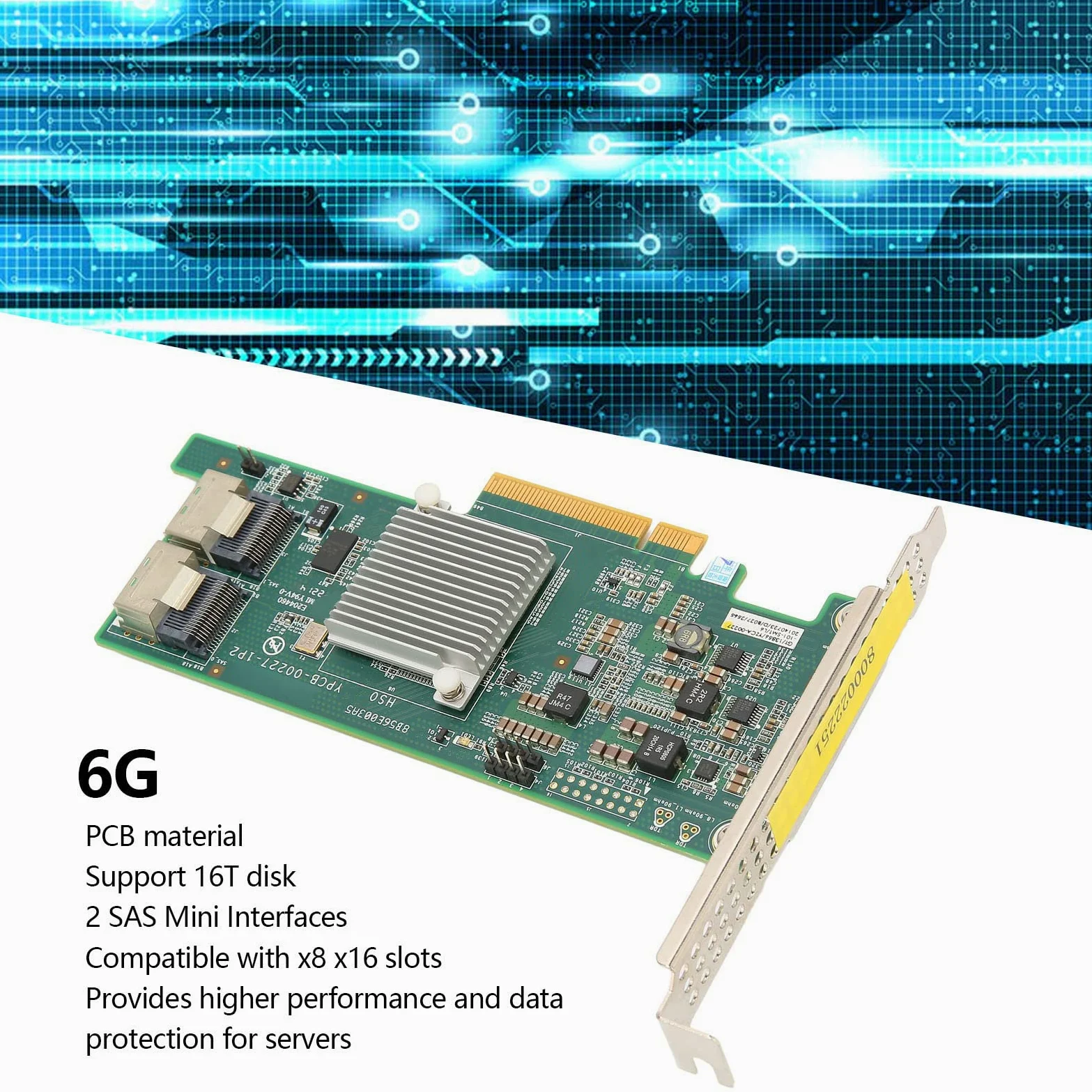 Scheda Array PCI E X8, Scheda Array Disco PCI E X8, Supporto Mini Interfaccia SAS 2308 6G 2 SAS Scheda Array Disco HBA Disco 16T per Dischi Server Database