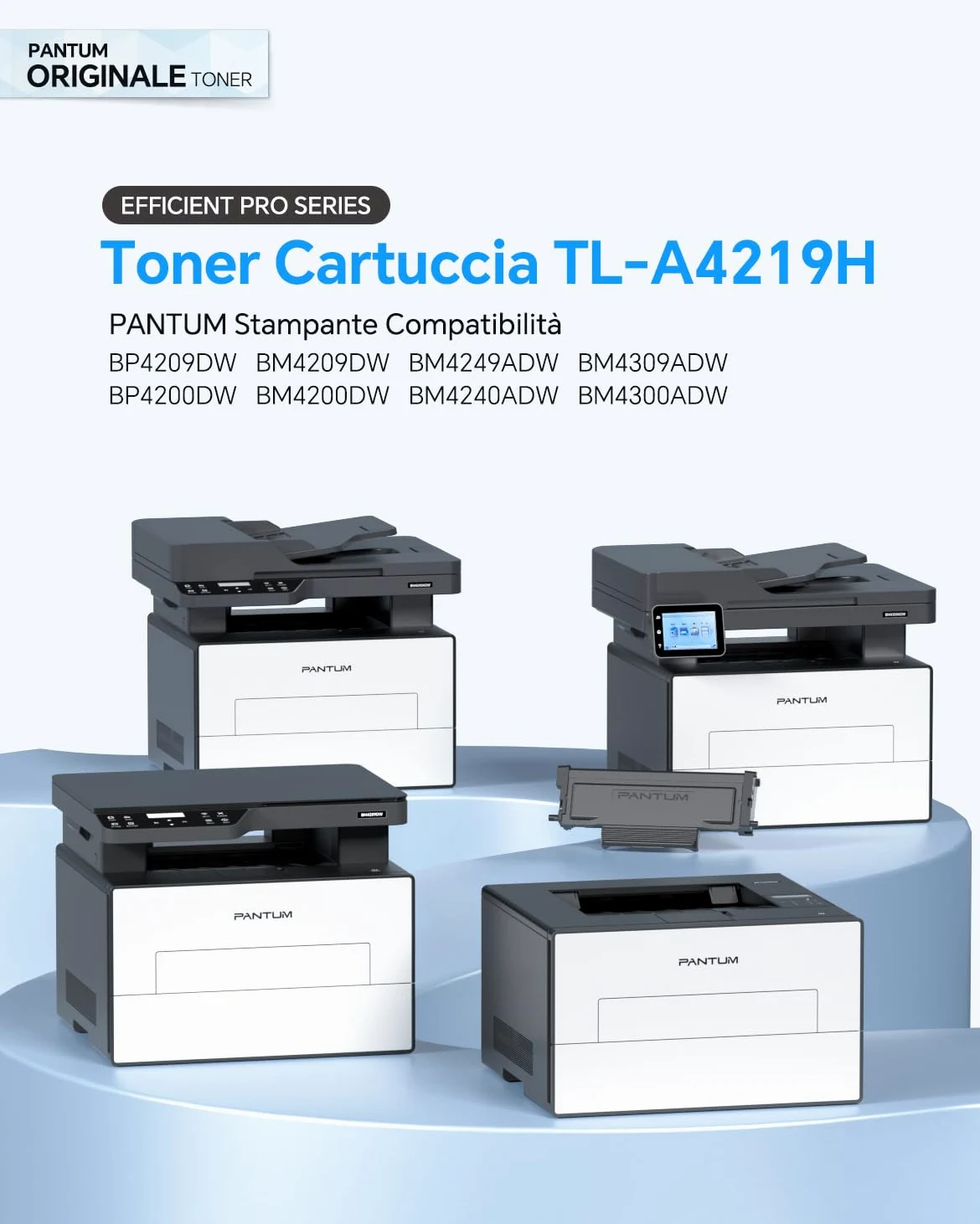 PANTUM TL-A4219H Originale Cartuccia Toner Nero per Stampante Laser BP4209DW BM4209DW BM4249ADW BM4309DW, Capacità fino a 3.000 pagine, (Nero, 1-Pack)