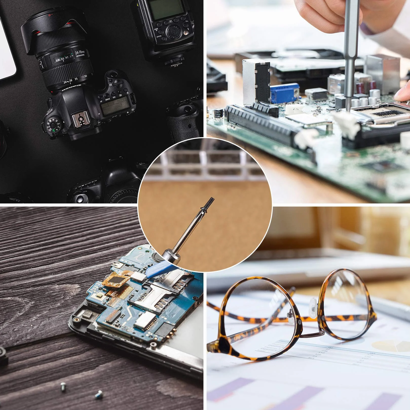 Vwoqiy 500 Pezzi Viti di Riparazione Micro, Kit Assortimento Mini Viti in acciaio al carbonio, Viti Elettriche per Occhiali, Laptop, Gioielli, Riparazione di Orologi, con Cacciavite