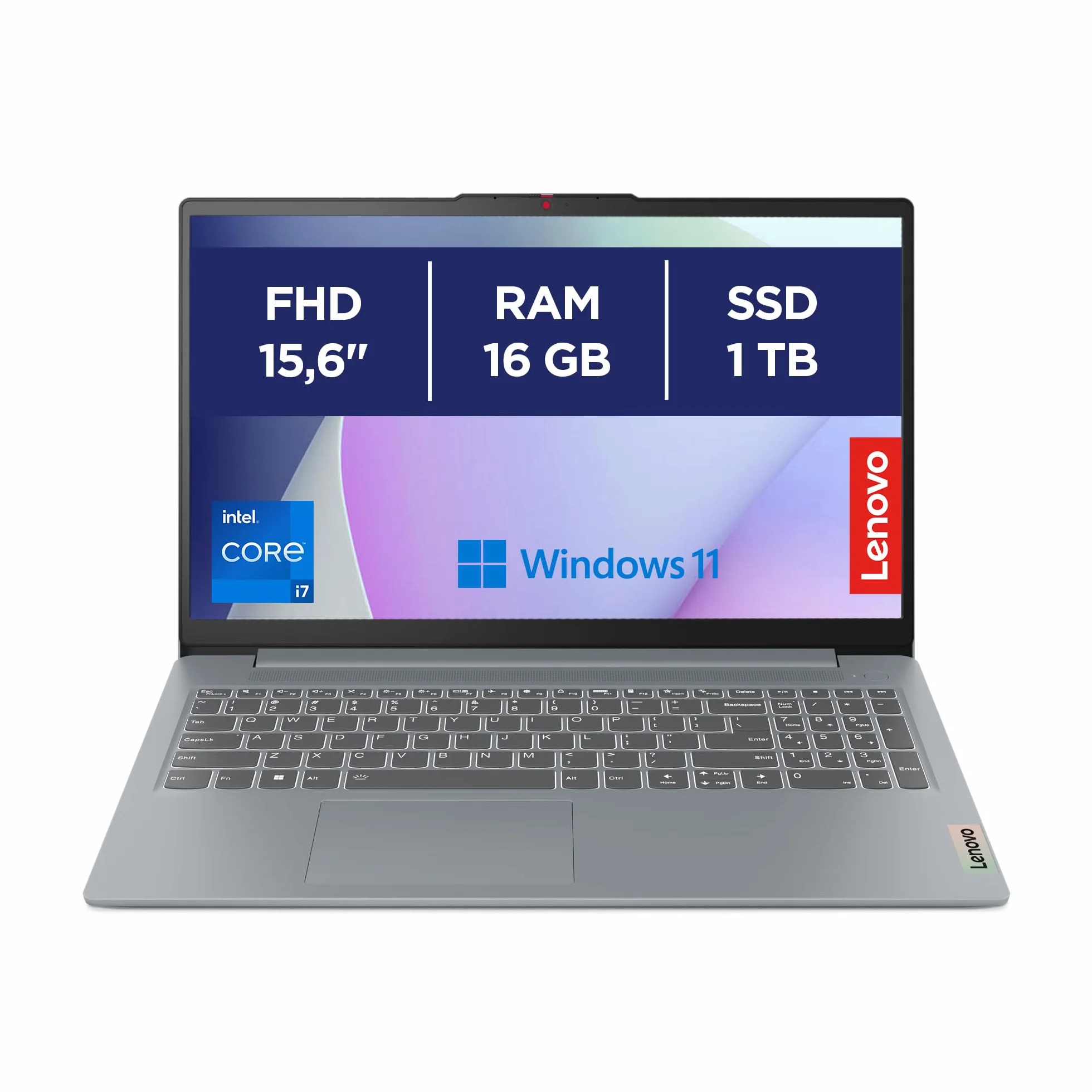 Lenovo IdeaPad Slim 3 Notebook 15,6" FHD Intel Core i7-13620H RAM 16GB 1TB SSD WiFi 6 Windows 11 Home Arctic Grey