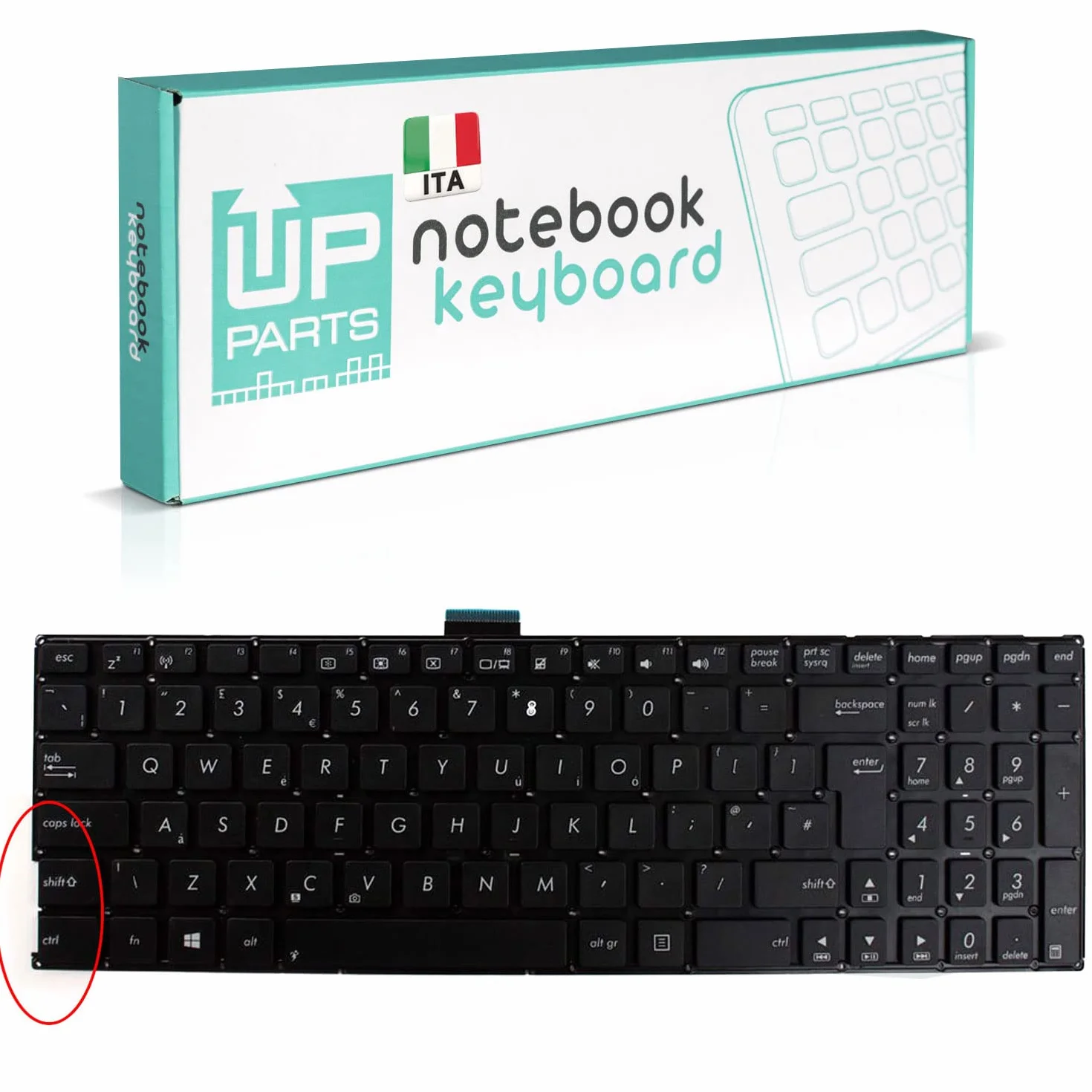 Tastiera Italiana Compatibile Asus Notebook X555LP X555LI X555UA X555UJ X555UB F555U F555UJ F555L F555LP F555Q F555LI F502 F502C F502CA X502 X502CA X502C P553 P553M Senza Frame