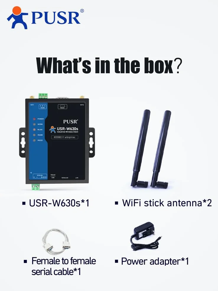 Grado industriale Dual Band WIFi5 client wireless Modbus Gateway MQTT 2 porte Ethernet seriale RS232 RS485 al convertitore WiFi USR-W630s