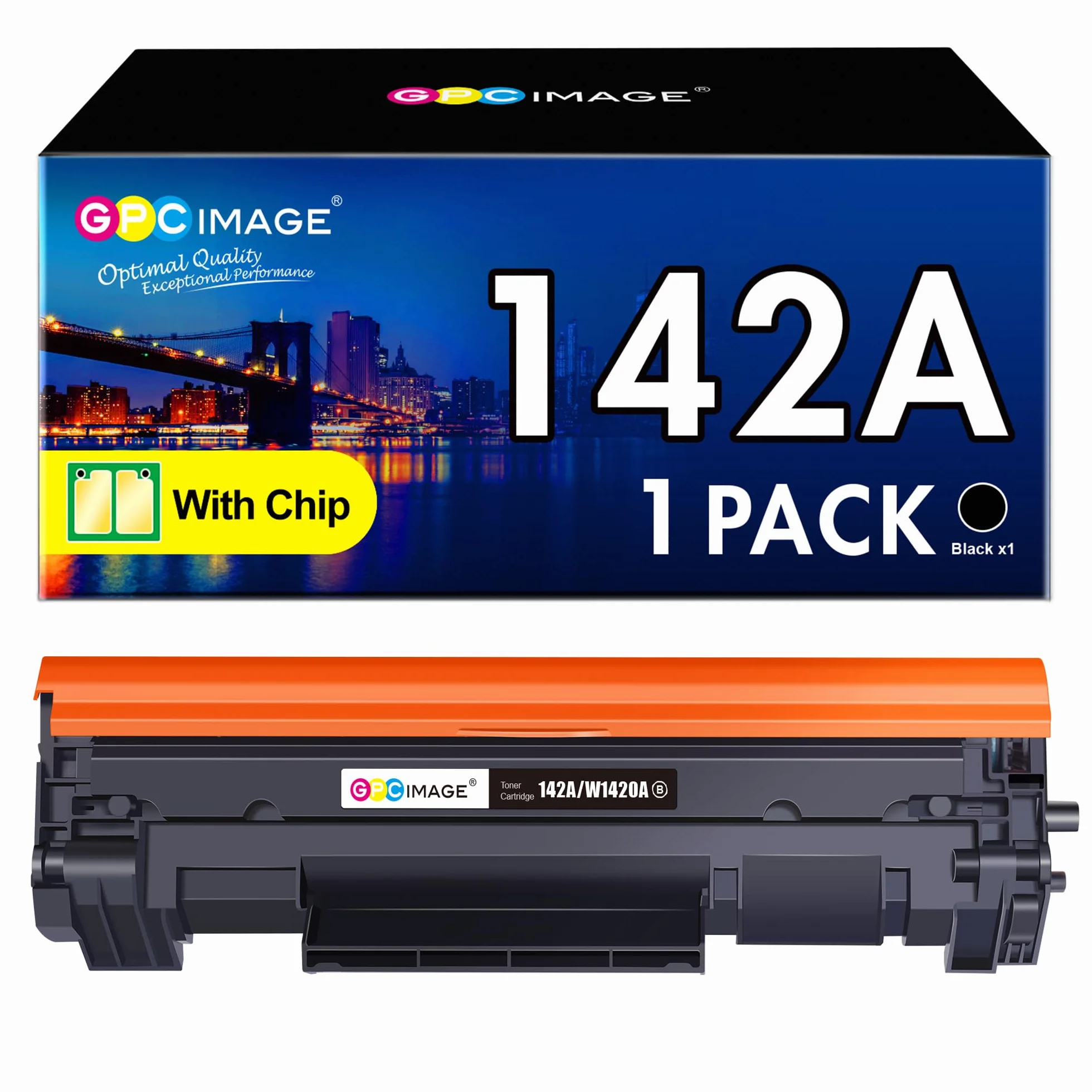 GPC Image 142A Toner Con Chip Compatibili per HP Laserjet M140w per HP 142A W1420A 142X W1420X per Laserjet Pro M110w M110 M139 M139w (1 Nero)