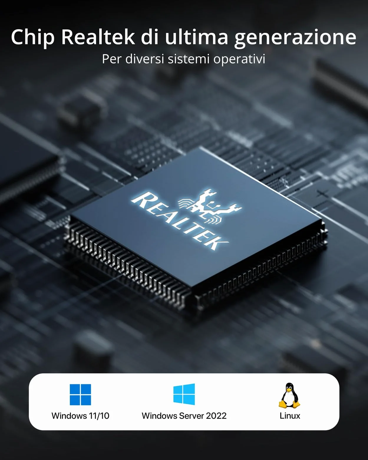 BrosTrend PCIe Scheda di Rete 5 Gigabit, PCI Express Adattatore di Rete Ethernet RJ45 LAN Controller, 5/2,5/1Gbps/100Mbps, PCIe Scheda Ethernet per Windows 11/10, Server 2022, NAS, Protezione a vita