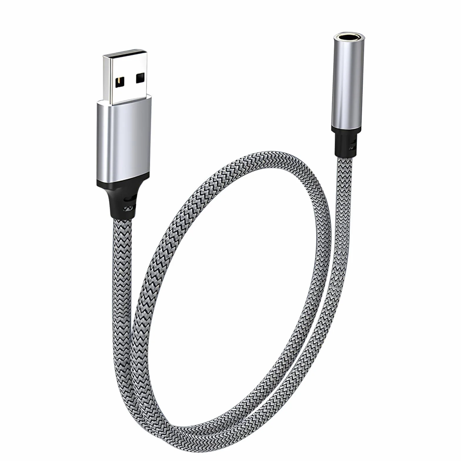 Adattatore USB a jack da 3,5 mm, mini scheda audio portatile, jack esterno per cuffie audio, microfono, altoparlante, plug e play, compatibile con più dispositivi