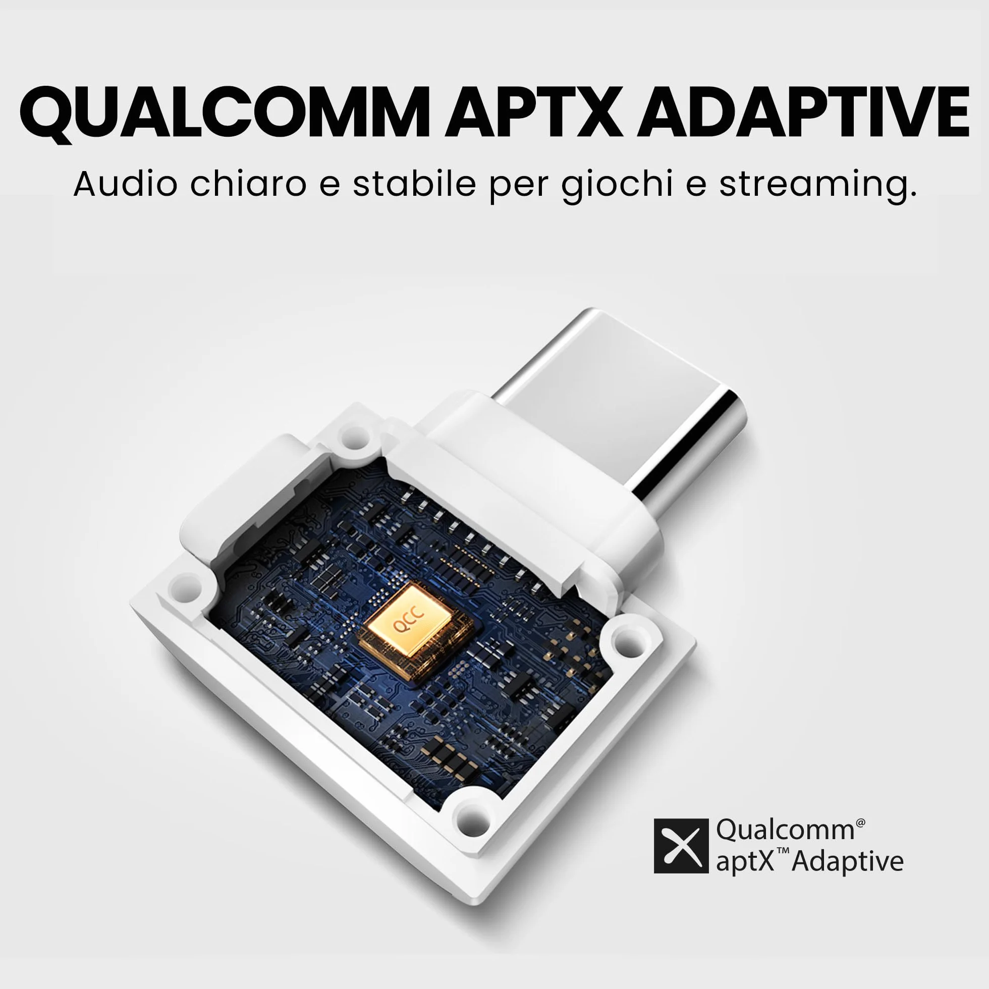 Avantalk C82 LEA – LE Audio adattatore USB-C Bluetooth 5.4, suono wireless a bassa latenza e alta qualità per cuffie LE Audio e dispositivi di ascolto assistito su PC, laptop e tablet