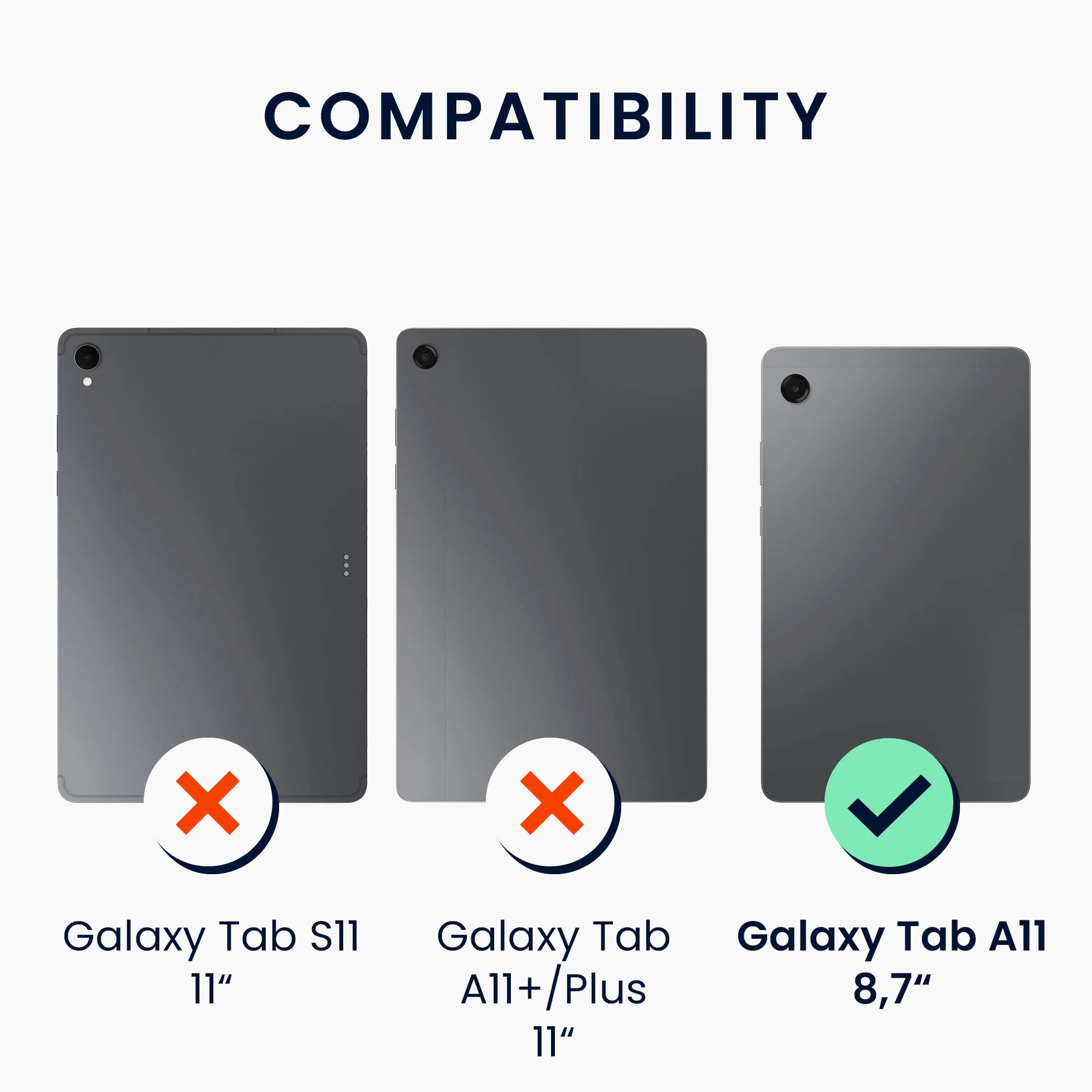 kwmobile Custodia compatibile con Samsung Galaxy Tab A11 - Cover Tablet Custodia in silicone TPU - Backcover Copertina protettiva Tab