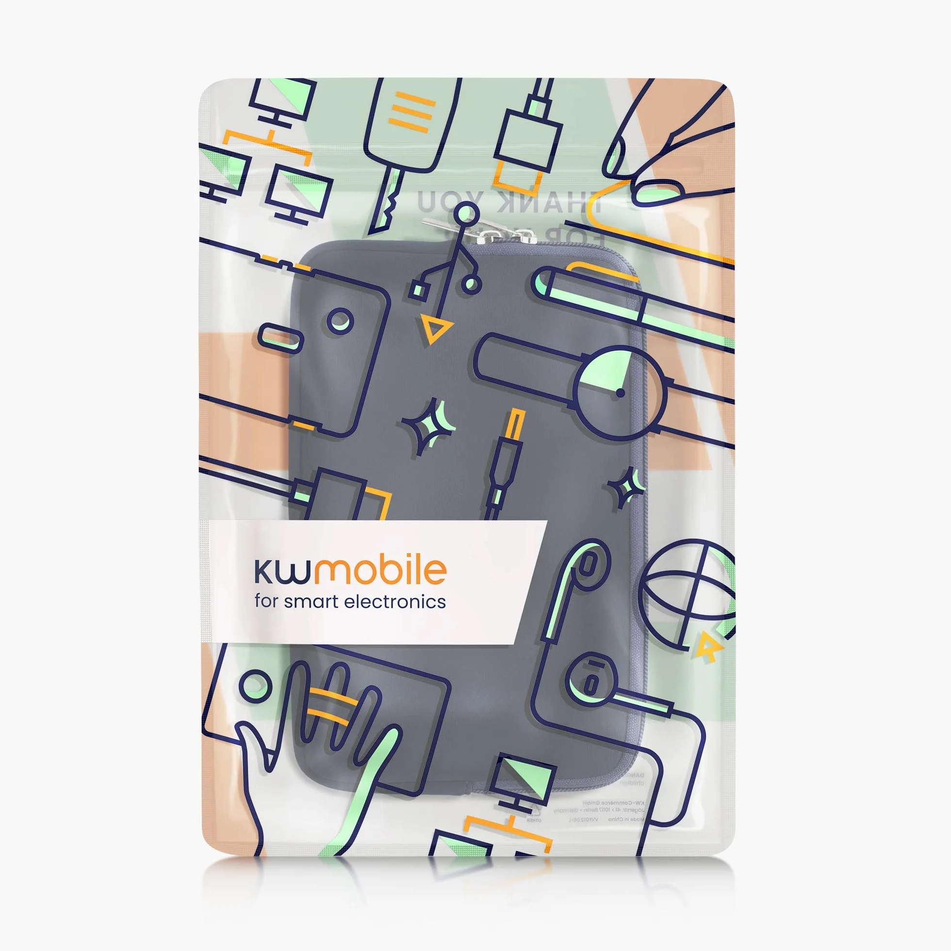 kwmobile Cover Tablet Compatibile con 8"-8,4" Tablet - Custodia eReader Universale - Copertina Protettiva in Neoprene blu scuro