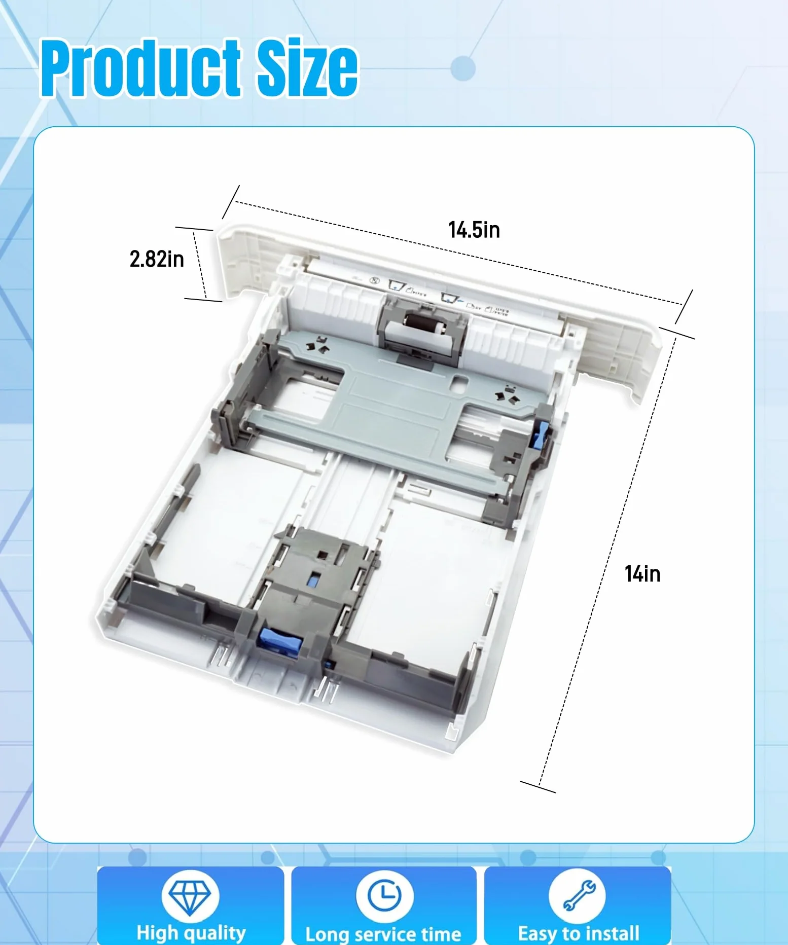 Vassoio carta 2 pezzi per HP Laserjet Pro M402n M402dn M403d M403dn M404n M405 M429dw M329 M304 M305 M426fdw M427dw, capacità 250 fogli