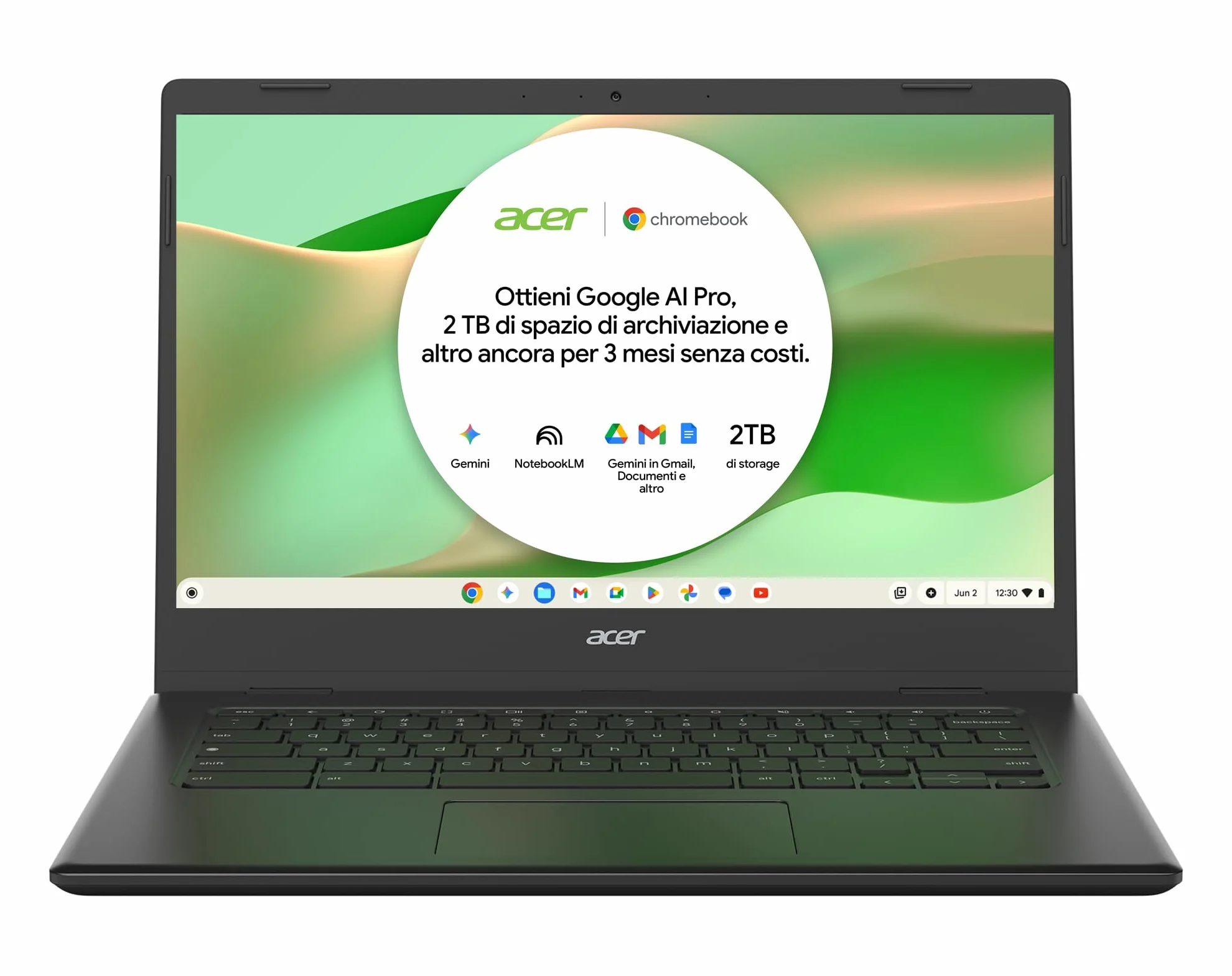 Acer Chromebook 314 CBOA314-1H-C4ZG Notebook 14" FHD Intel Celeron N4500 4GB RAM 128GB eMMC ChromeOS Nero