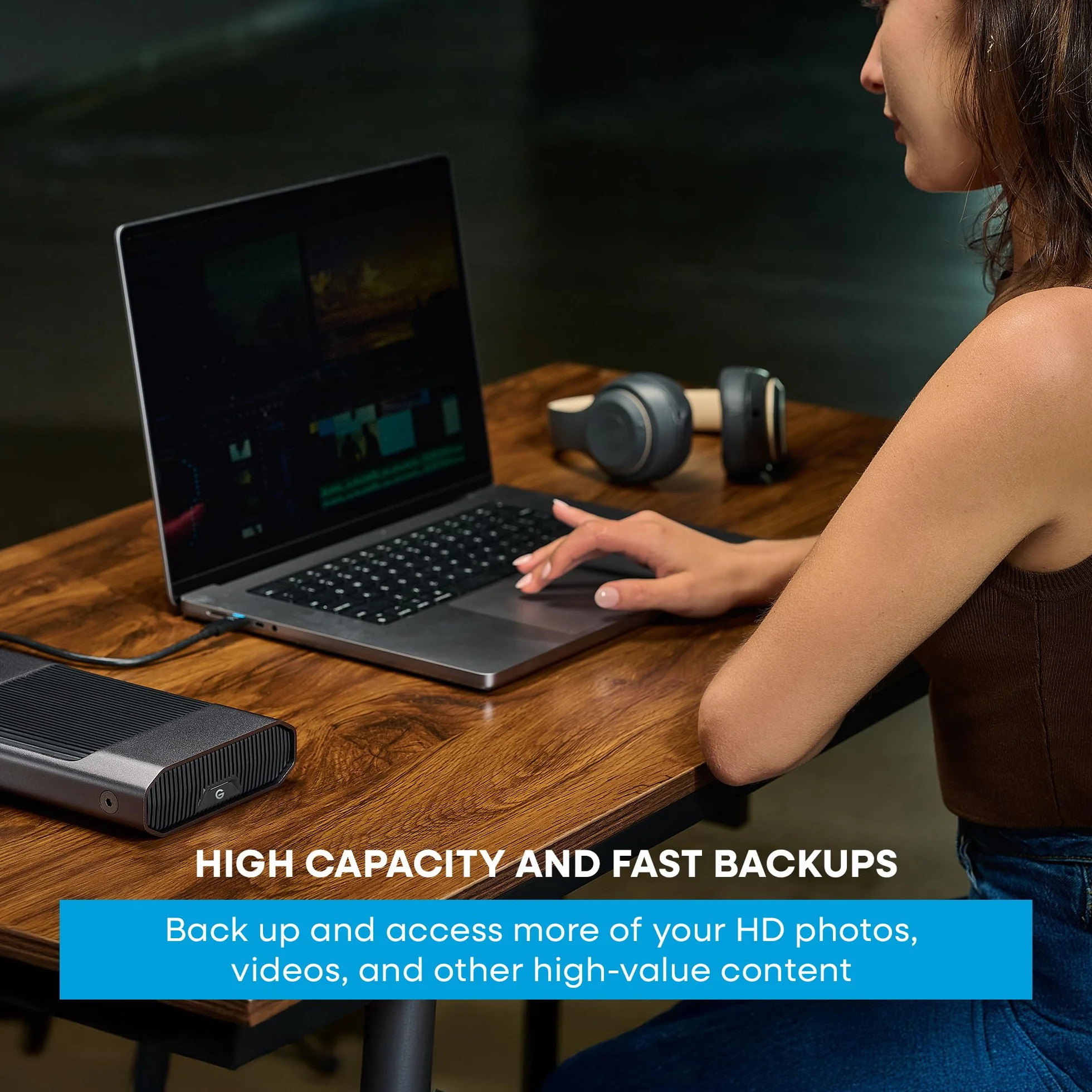 G-DRIVE 8TB Hard disk desktop di classe enterprise, fino a 260 MB/s, USB-C, USB 3.2 Gen 2 (10Gbps), disco rigido classe Enterprise 7200 RPM