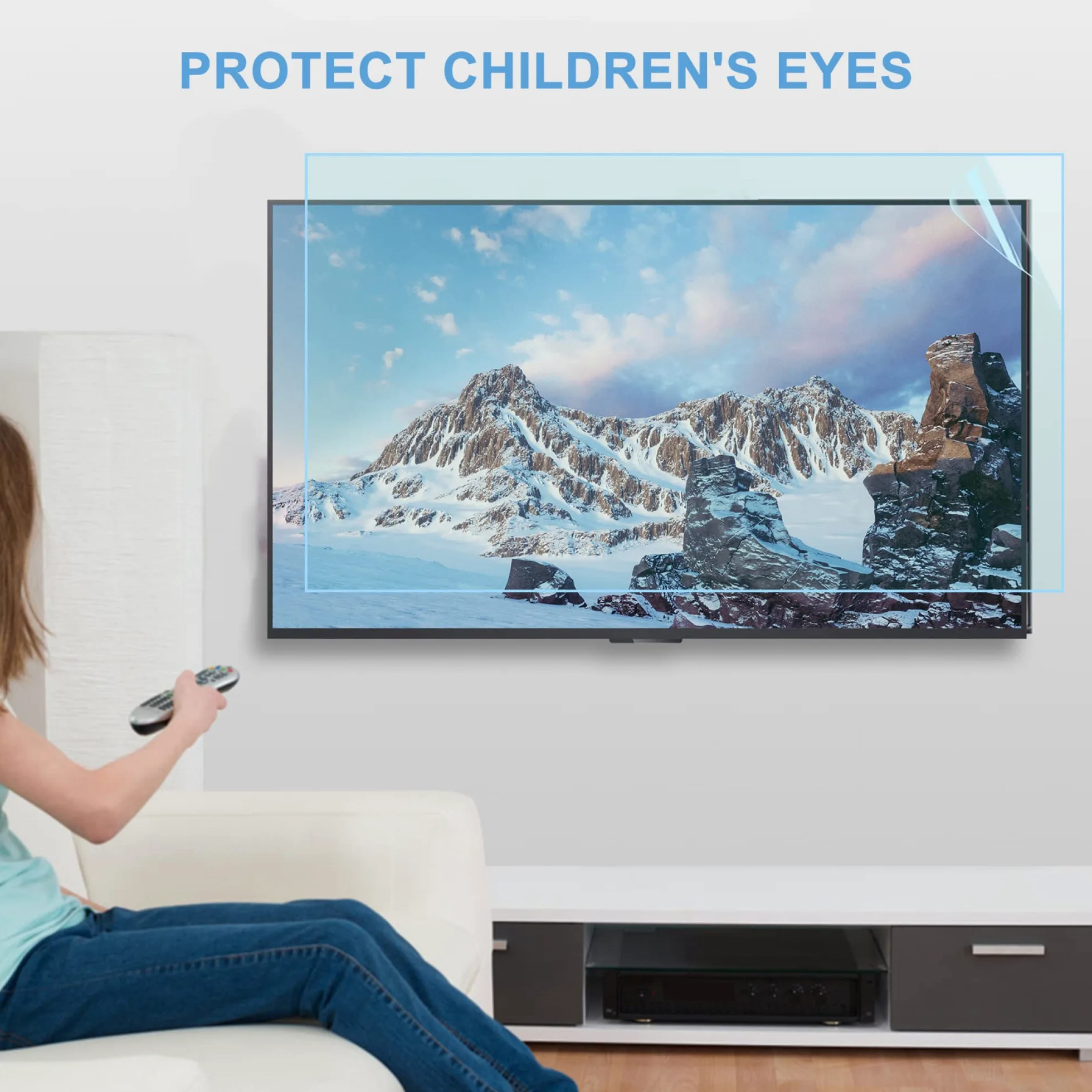 Pellicola protettiva anti luce blu per TV da 43-75 pollici, universale per monitor, antigraffio, antiriflesso, con filtro di protezione per gli occhi, superficie opaca, anti(60 pollici 1327x749 mm