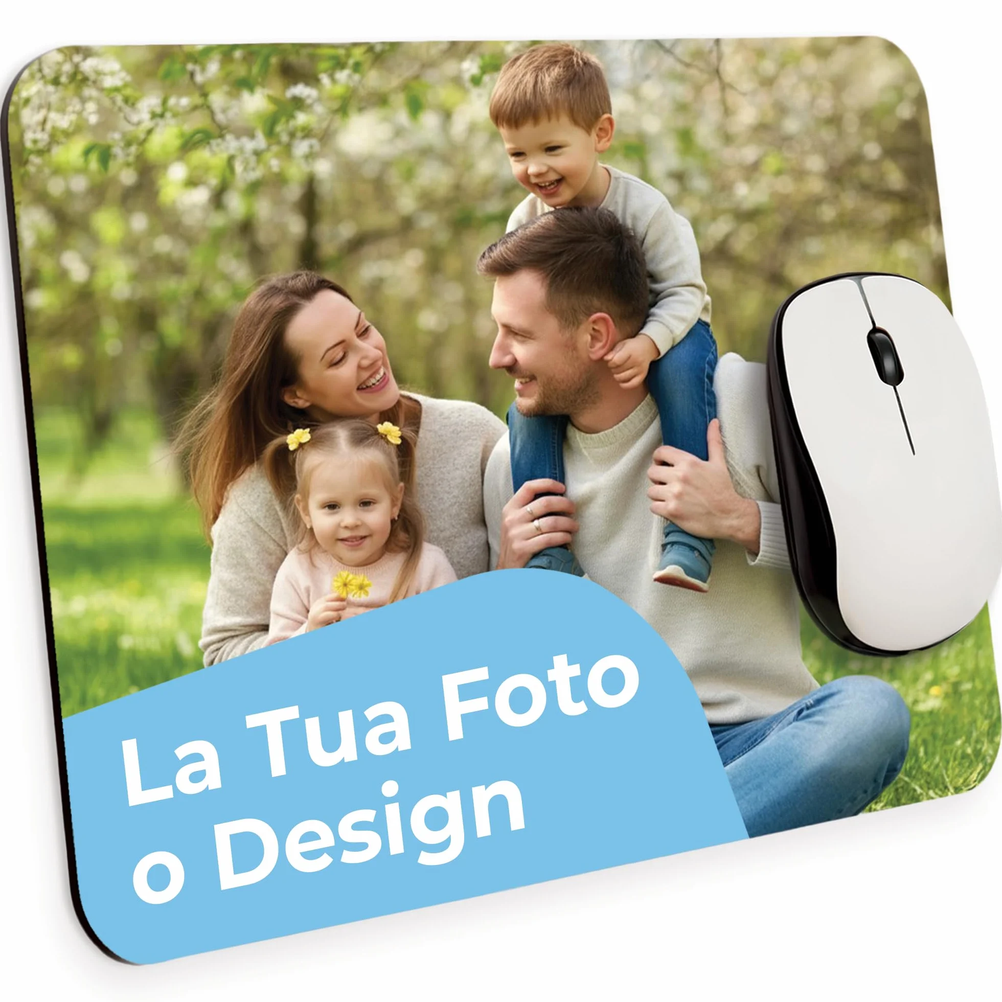 Cimpress Tappetino Mouse Personalizzato 24x20 cm Antiscivolo Idea Regalo