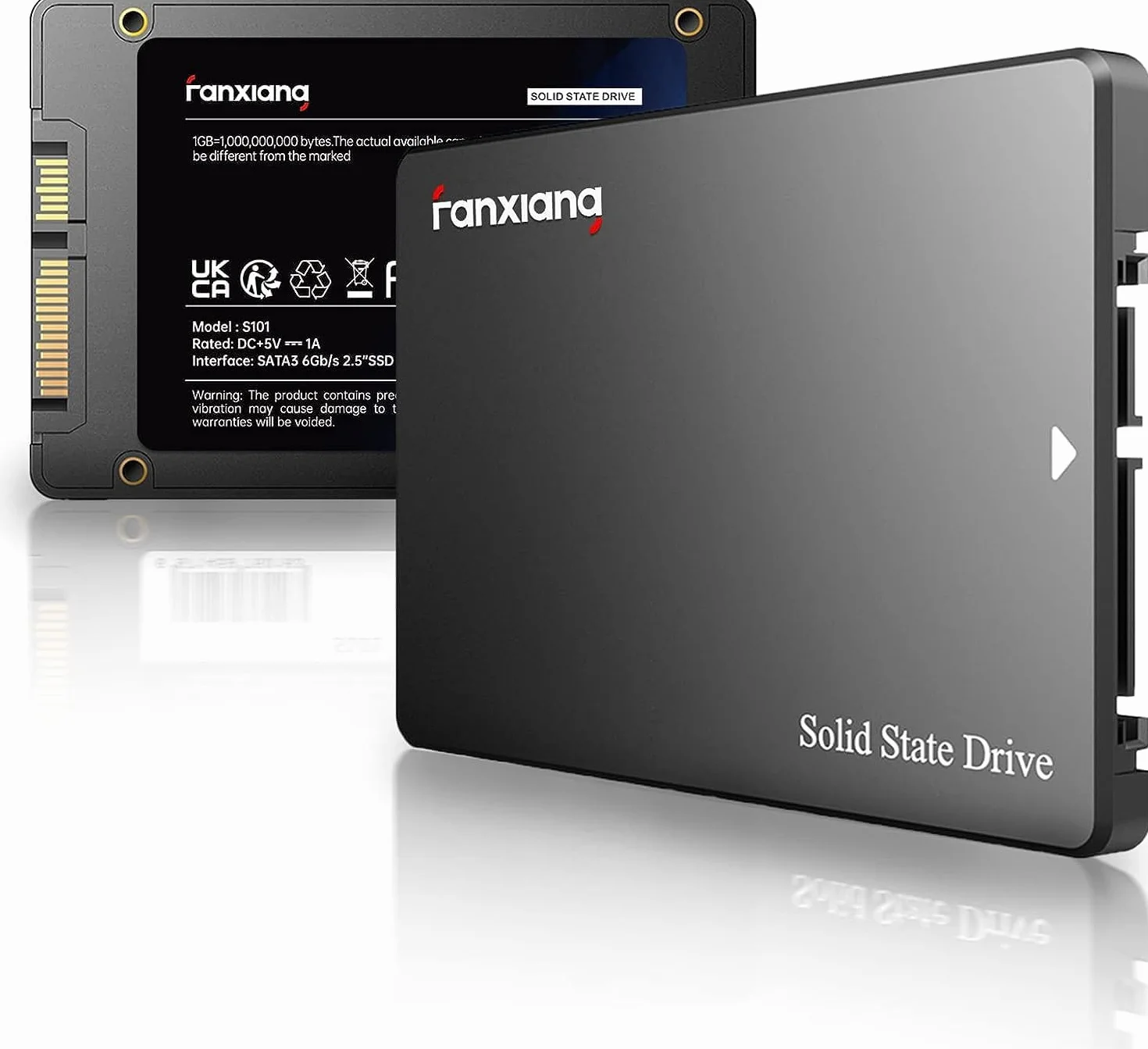Fanxiang S101 256GB SSD SATA III 2.5" Unità a Stato Solido Interna, Lettura 520MB/s, Nero