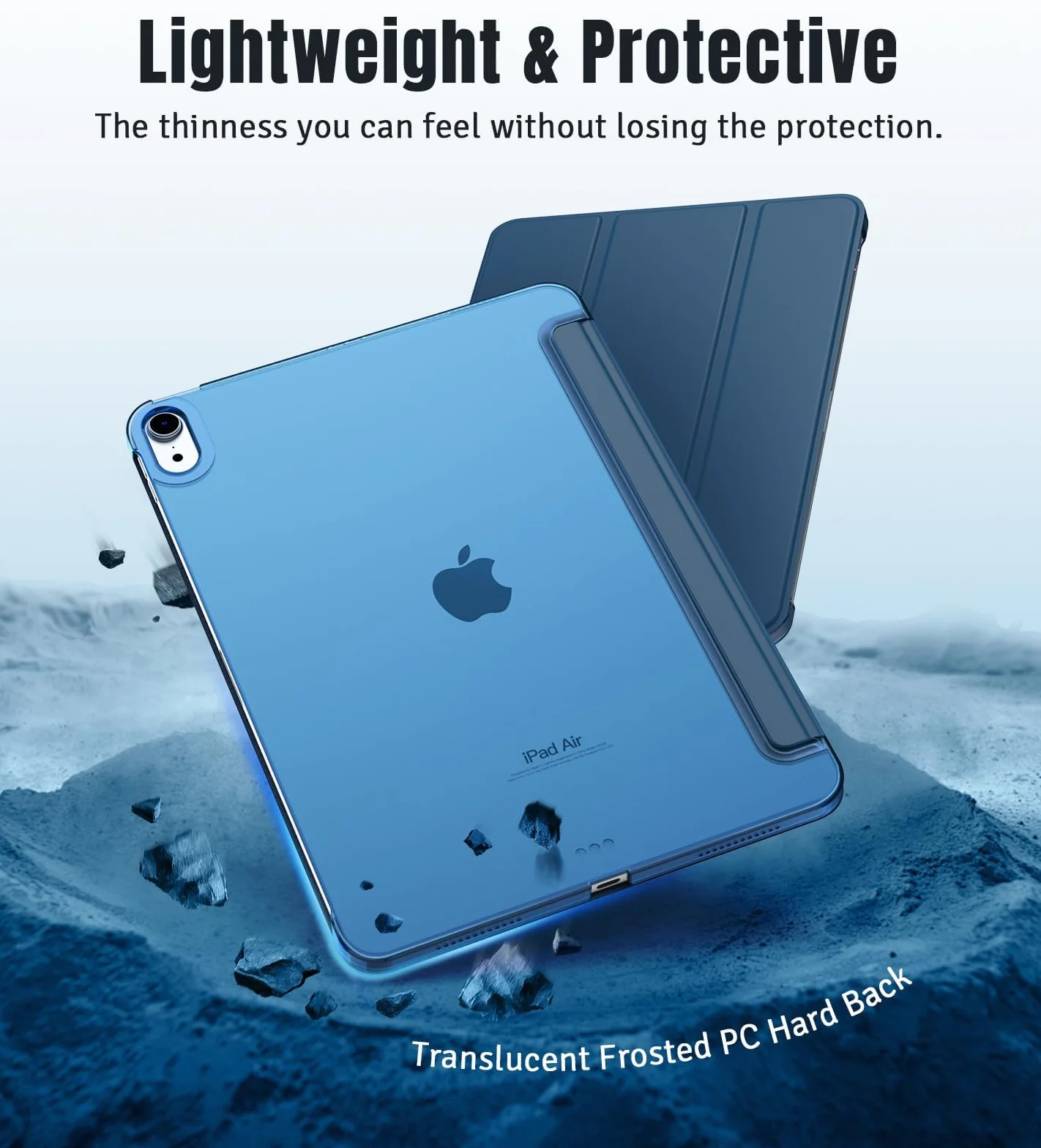 TiMOVO Cover iPad Air 11 Pollici M4 2026 M3 2025 M2 2024 Custodia 10,9 Pollici Blu Abisso