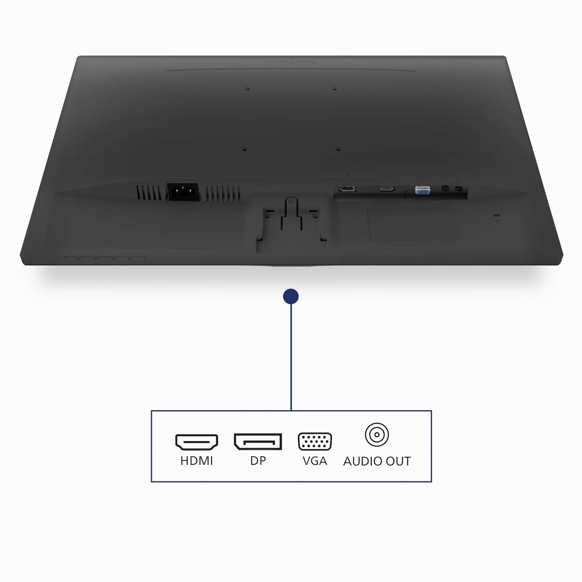 PHILIPS Monitor, HDMI - DP - VGA, Altoparlante V7, 27 Pollici FHD
