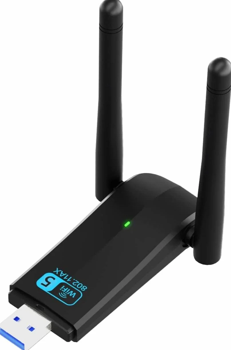 USB WiFi Adapter 1300M Dual Band 5dBi 802.11ac 2.4G/5G Nero
