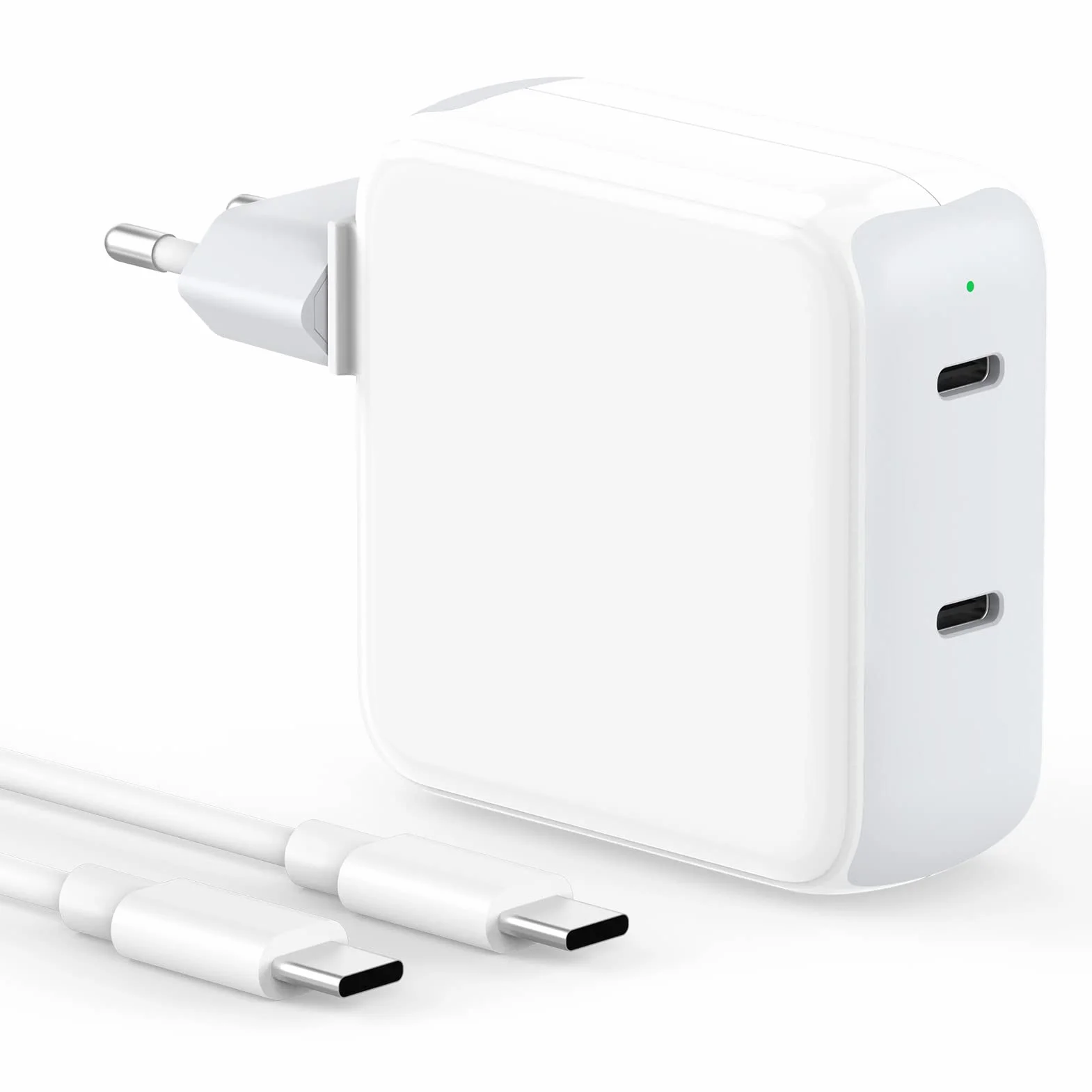 Caricatore USB C da 67W Compatibile con MacBook Air MacBook Pro 13 14 15 16 Pollici 2024 2023 2022 2021 2020 2019 2018, 2024 iPad Pro Air, 2Porte Alimentatore con Cavo di Ricarica 2M/6.6FT