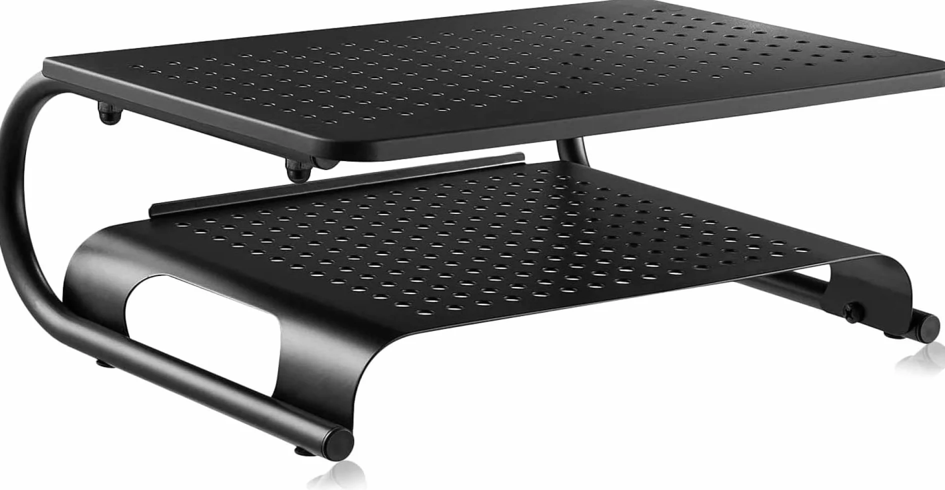 suptek Supporto Schermo PC, Supporto Monitor per Computer Portatile, Computer, iMac, PC da 20 kg Massimo - Supporti e Rialzi Per Schermo Accessori per PC Stoccaggio Scrivania 2 Ripiani MST002
