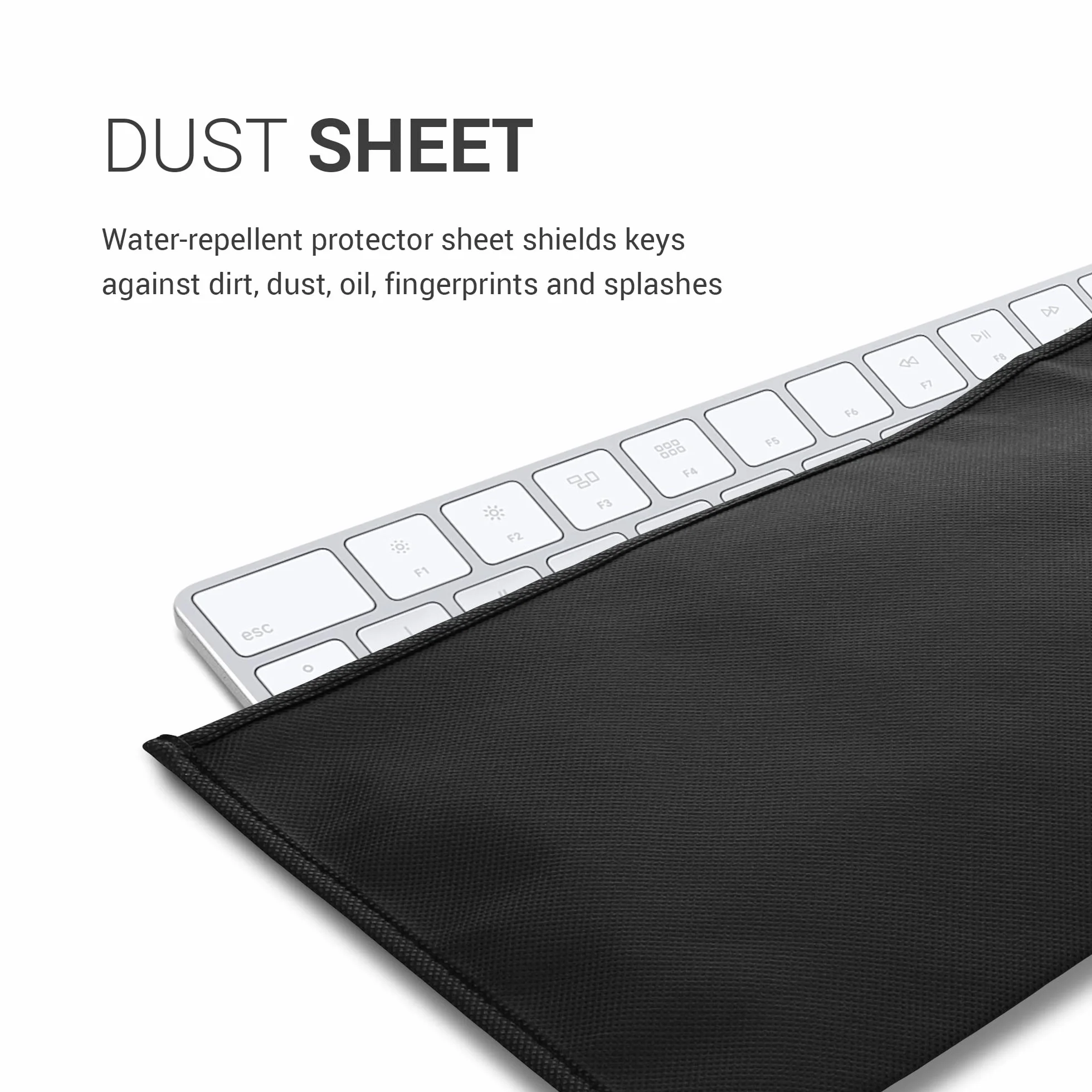 kwmobile Custodia Copritastiera Compatibile con Universal Keyboard (M) - Protezione Antipolvere Tastiera PC - Cover Protettiva Nero