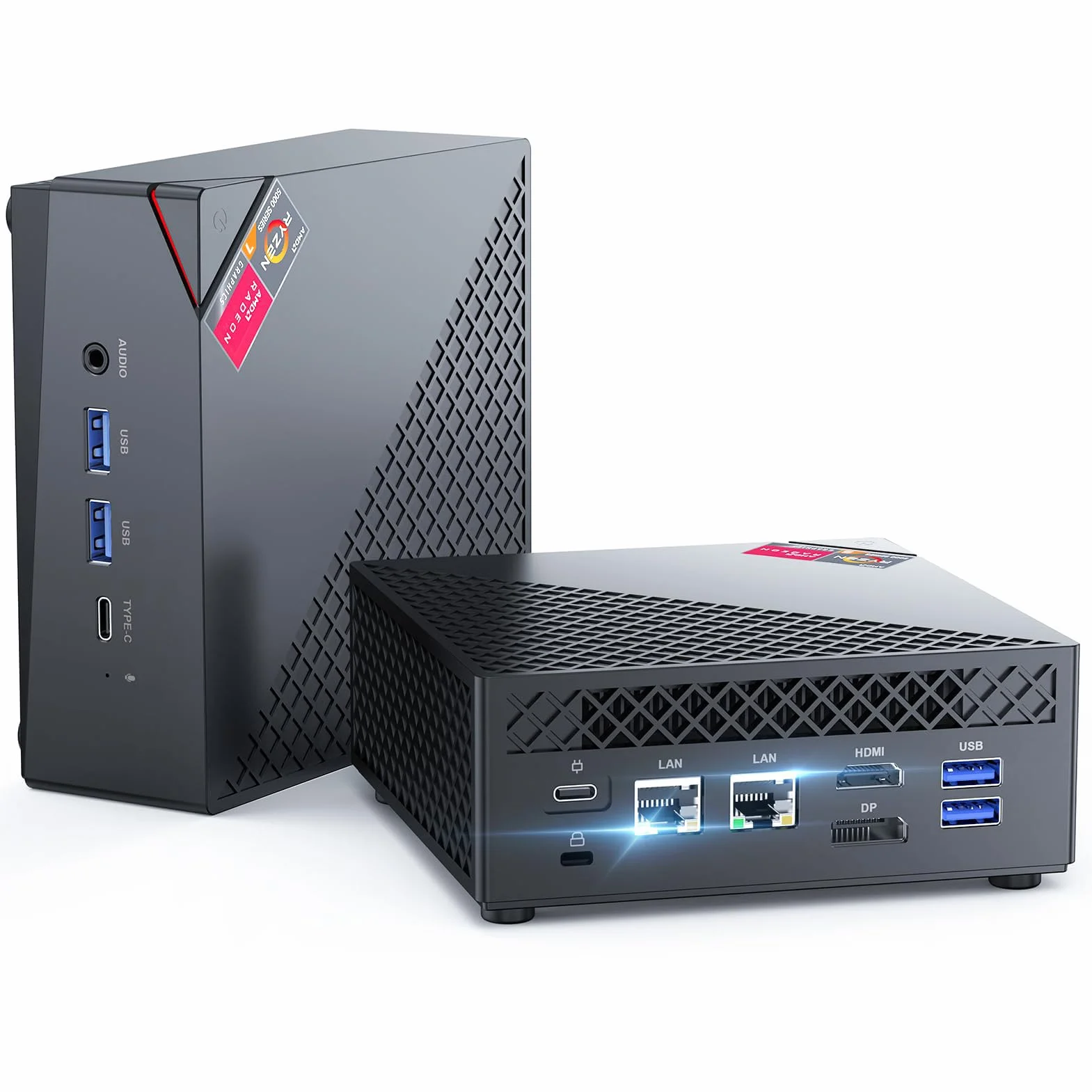 NiPoGi AM06PRO Mini PC Ryzen 5 7430U 16GB DDR4 512GB M.2 SSD 4K@60Hz Triple Display W-11 Pro