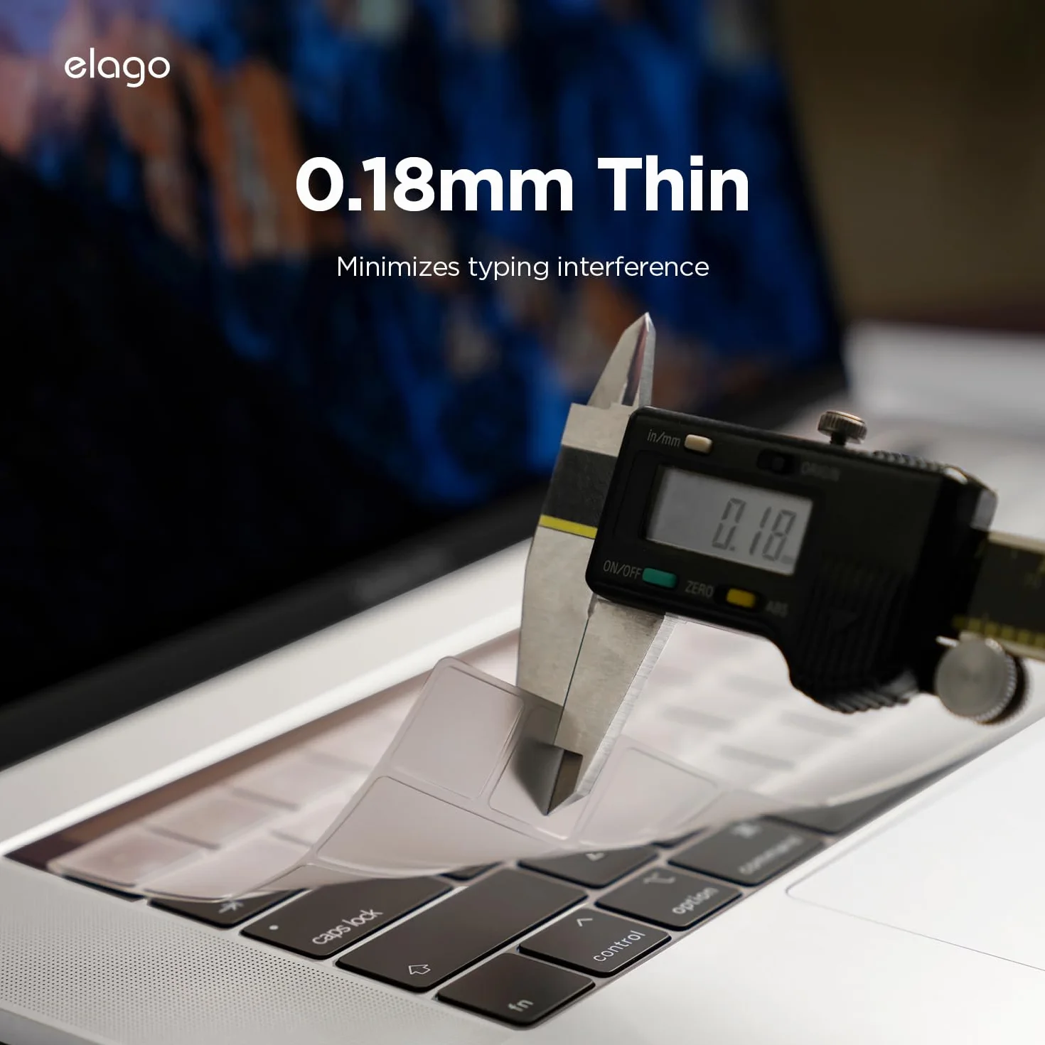 elago Cover Premium per Tastiera Ultra Sottile in TPU Compatibile con MacBook Pro (M5/M3/M2/M1) 14"&16", MacBook Air (M5/M2) 13"&15", MacBook Neo (A18 Pro) 13” con Touch ID (Layout UK/EU)