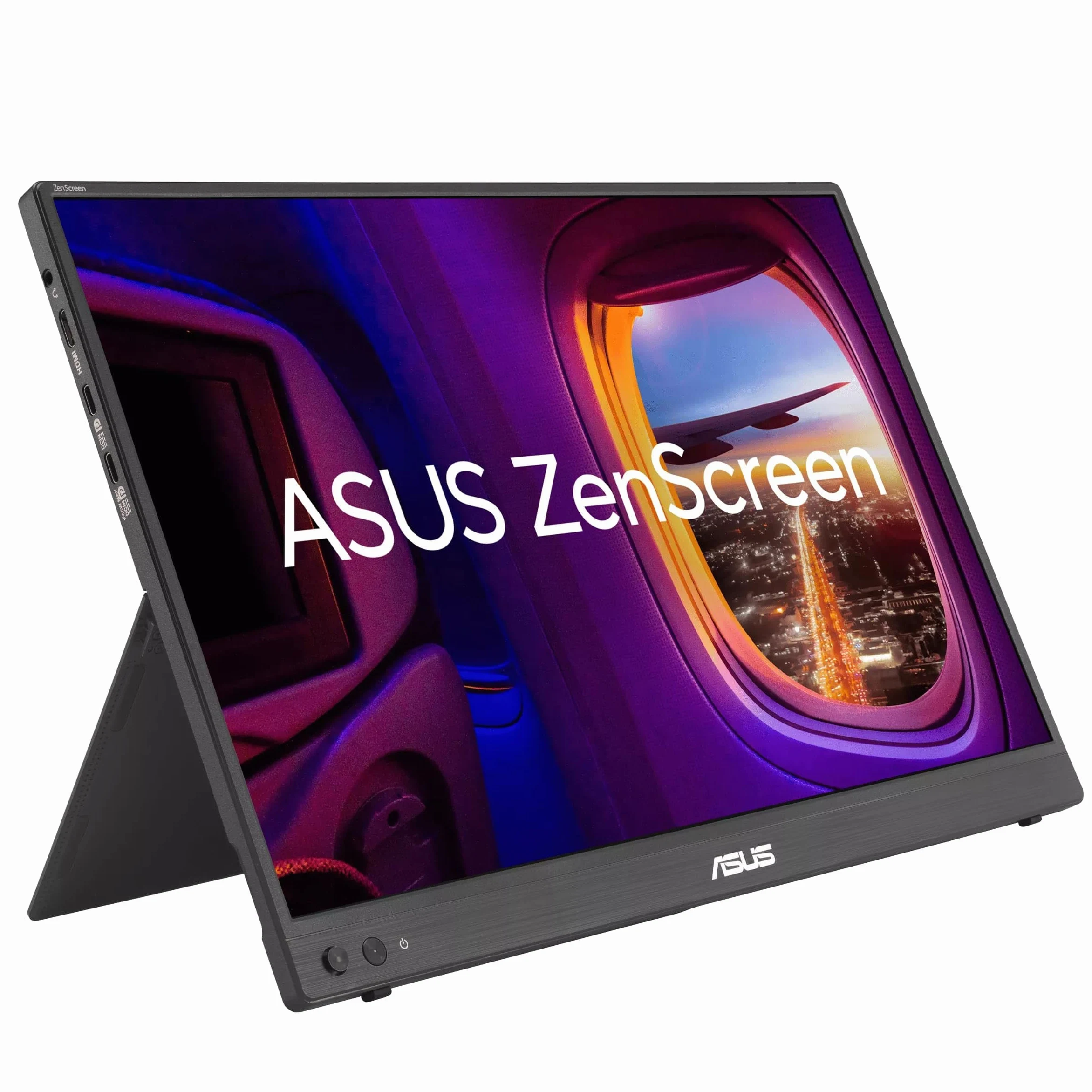 ASUS ZENSCREEN MB16FC, Monitor Portatile da 16", WUXGA IPS, Nero | (1920 x 1200), 5ms (GTG), 75Hz, Auto Rotazione, Treppiede, USB-C, Mini HDMI, Flicker Free, Low Blue Light