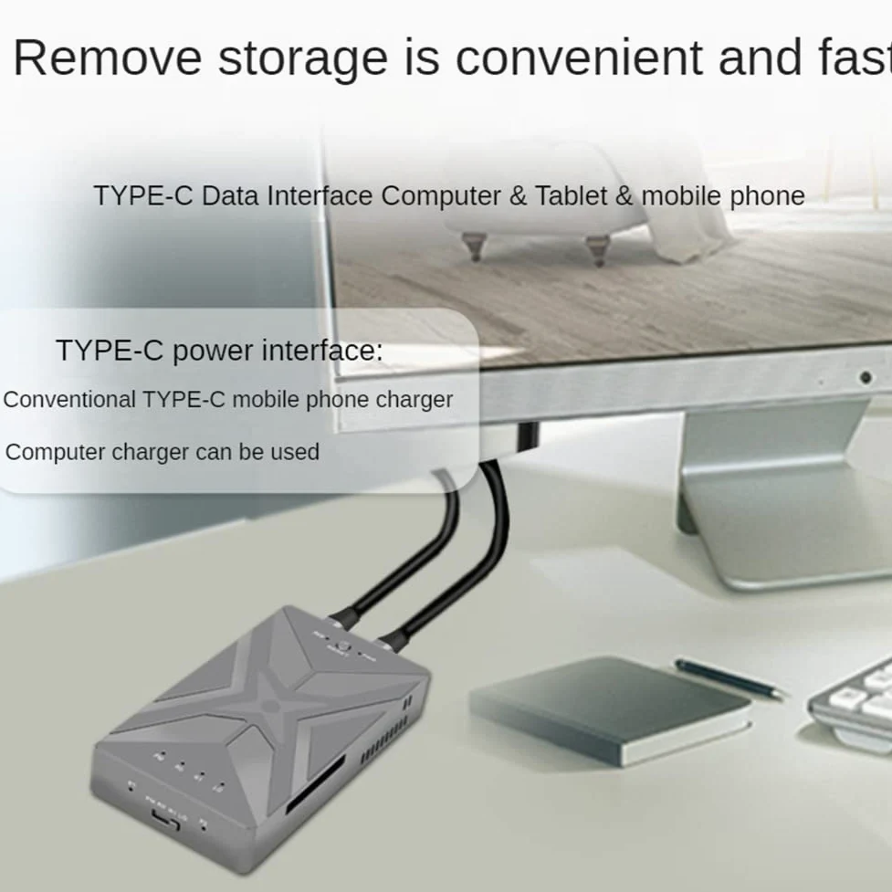 M.2 NVME SSD Dual bay M2 SSD Case Support M.2 Nvme SSD Disk per SSD Hard Disk Box Type-C USB3.2 GEN2 20 Gbps