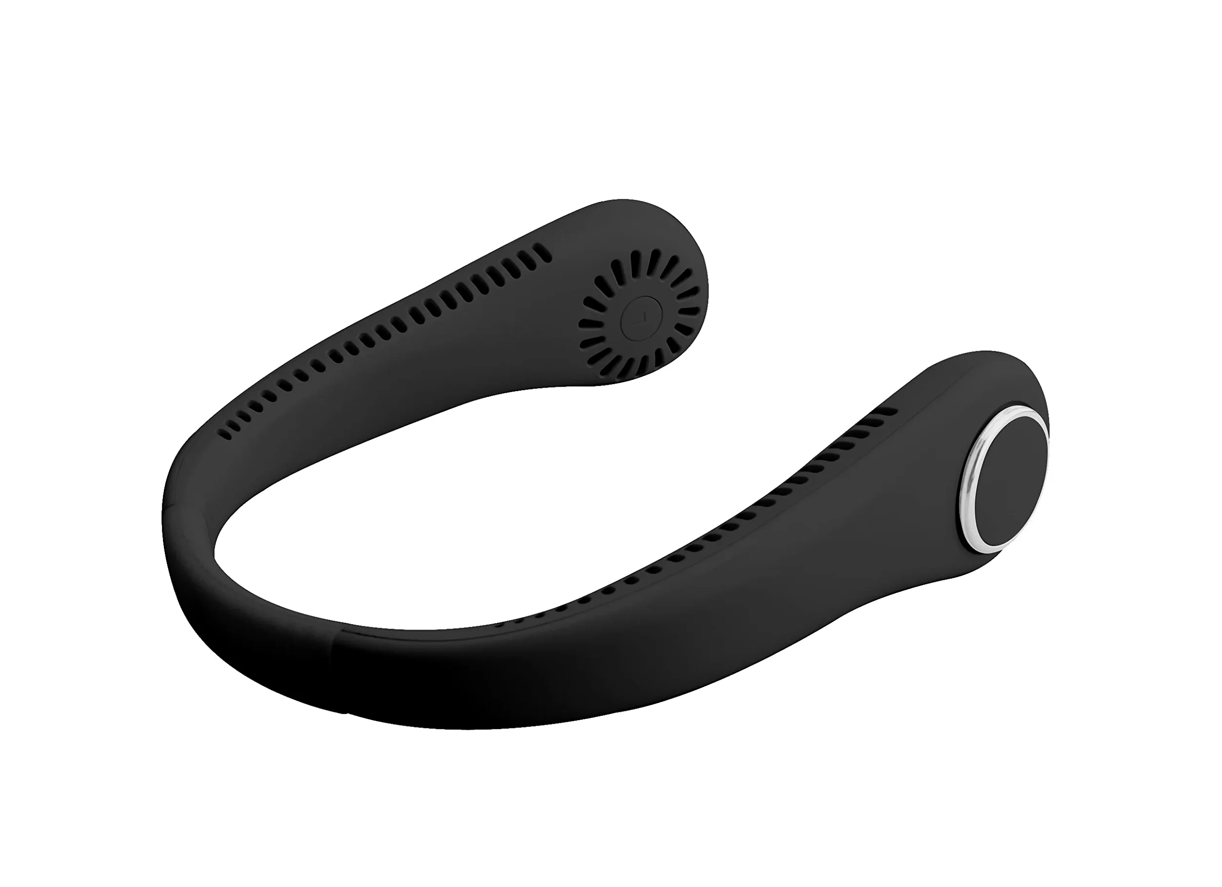 Ventilatore da collo senza lama con fascia per il collo, piccolo ventilatore leggero, mini ventilatore USB portatile, ventilatore personale ricaricabile (nero)