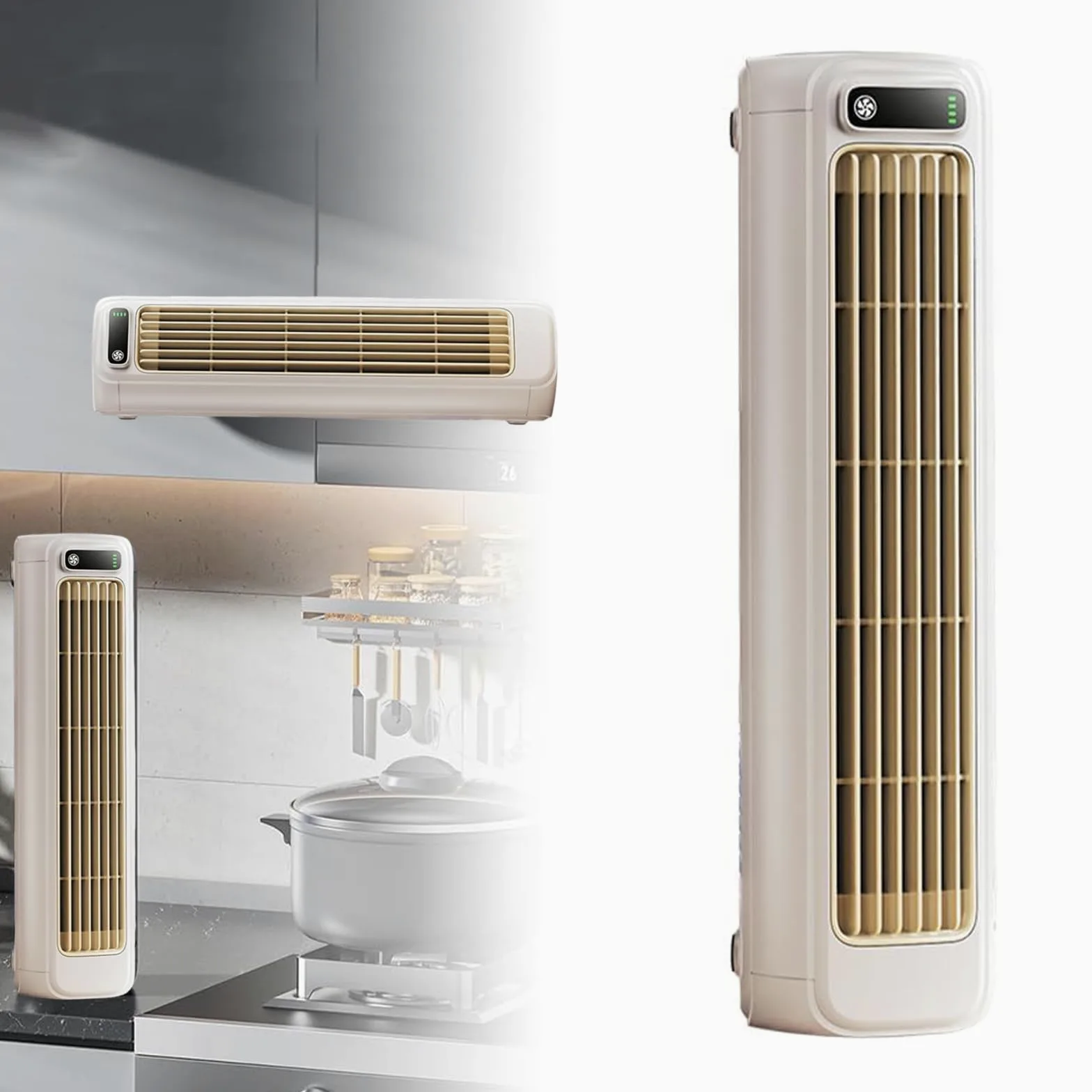 Ventilatore da scrivania portatile ricaricabile USB silenzioso con adesivi da parete senza fori per casa ufficio