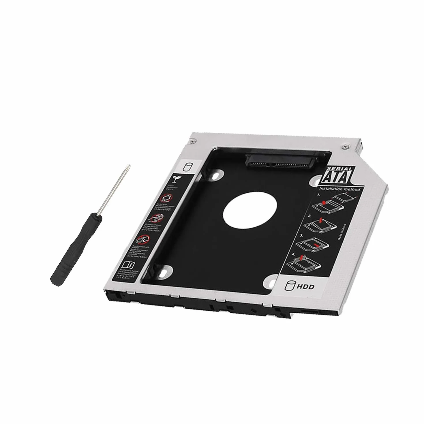 Getue 2nd HDD SSD Hard Drive Caddy Tray Replacement for MacBook PRO 13/15/17 inch A1278 A1286 A1297 2008 2009 2010 2011 2012 Internal Laptop CD/Dvd-Rom Optical SuperDrive Adapter to 2.5 inch 9.5MM
