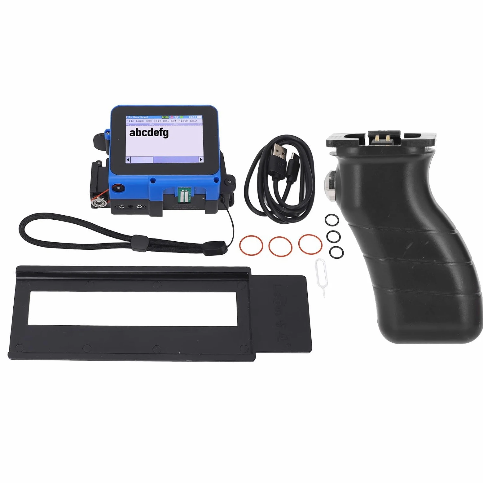 Luocute Stampante a Getto D'Inchiostro Portatile, Touchscreen 4,3 Pollici Ad Alte Prestazioni, Stampa Versatile, Batteria Personalizzabile, Batteria Duratura, Programmatore a Getto