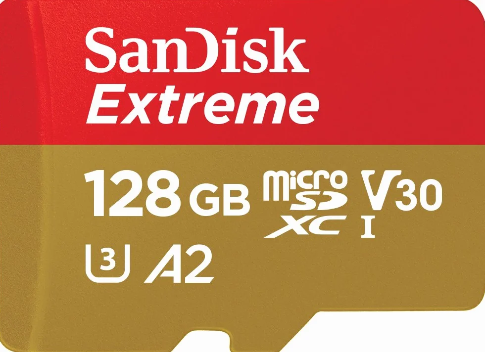 SanDisk Extreme 128GB microSDXC Card A2 UHS-I U3 V30 190MB/s + Adapter + RescuePRO Deluxe