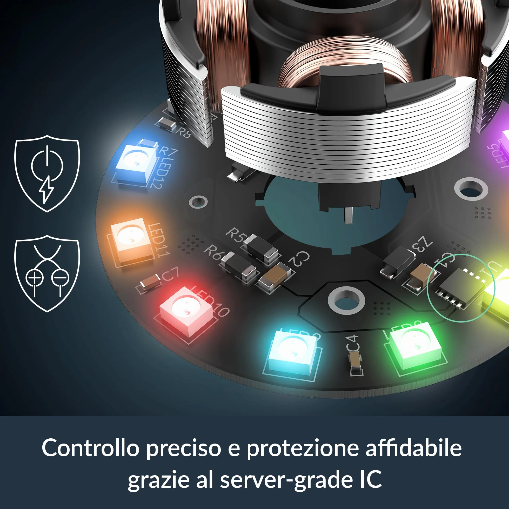 ARCTIC P12 Pro Reverse A-RGB – 3 Pack – 120 mm Ventola Premium con flusso d’aria inverso, Ventole PWM con splitter per cavo a Y, 500-3000 rpm, 0 rpm <5% PWM, 5V Digital RGB, FDB, 4-Pin - Nero